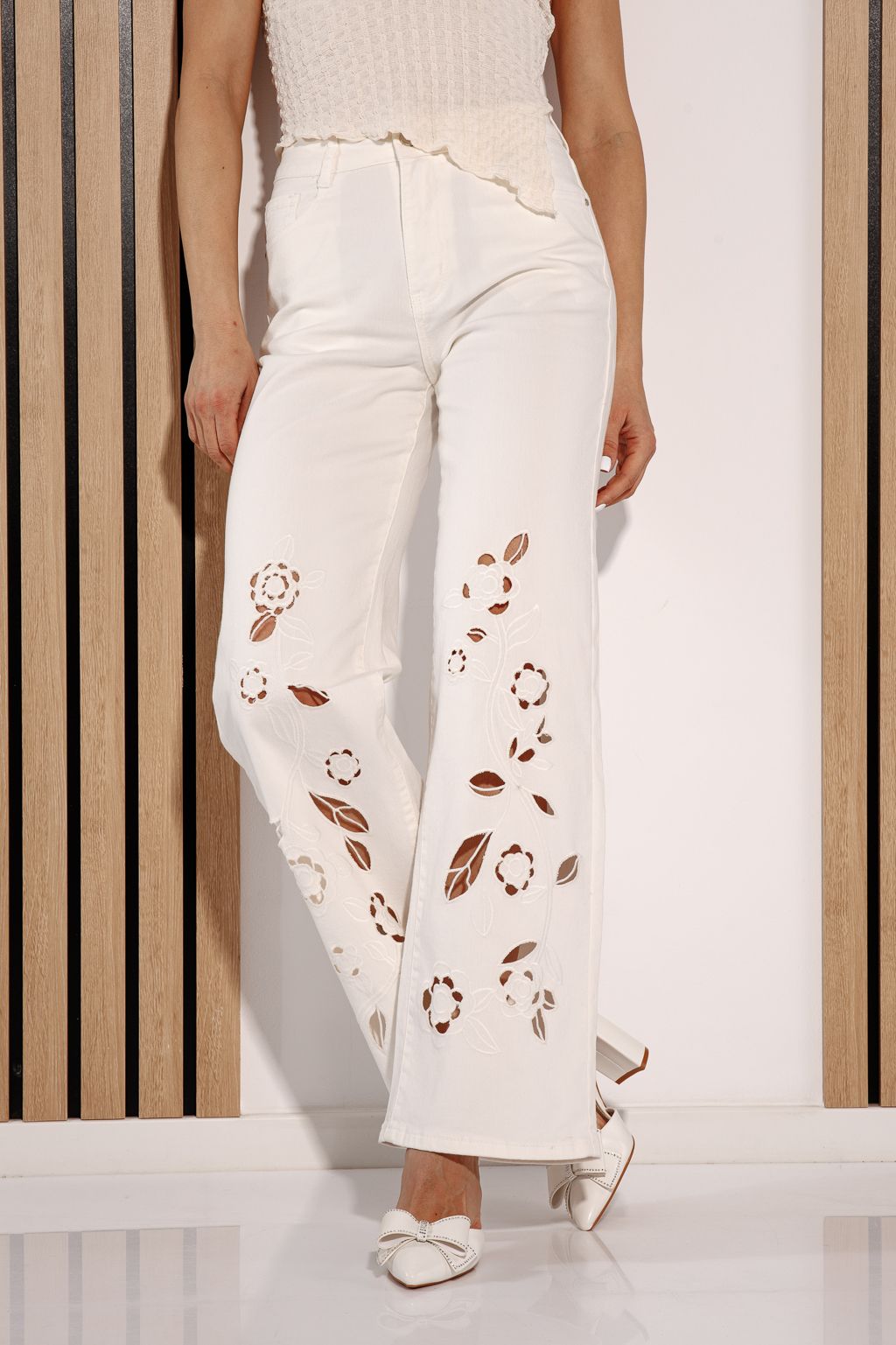 Női trapéz farmer  Akeila fehéri #A1382