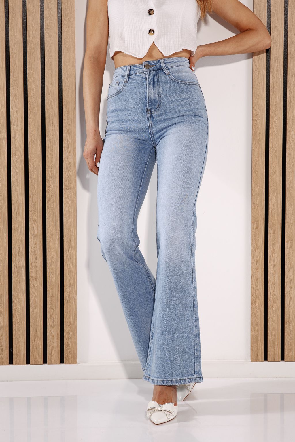 Női trapéz farmer  Beatriz kék #A1376