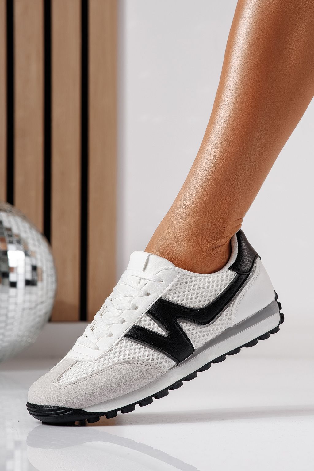 Női sportcipők fehér öko bőrből készült Federica #24472