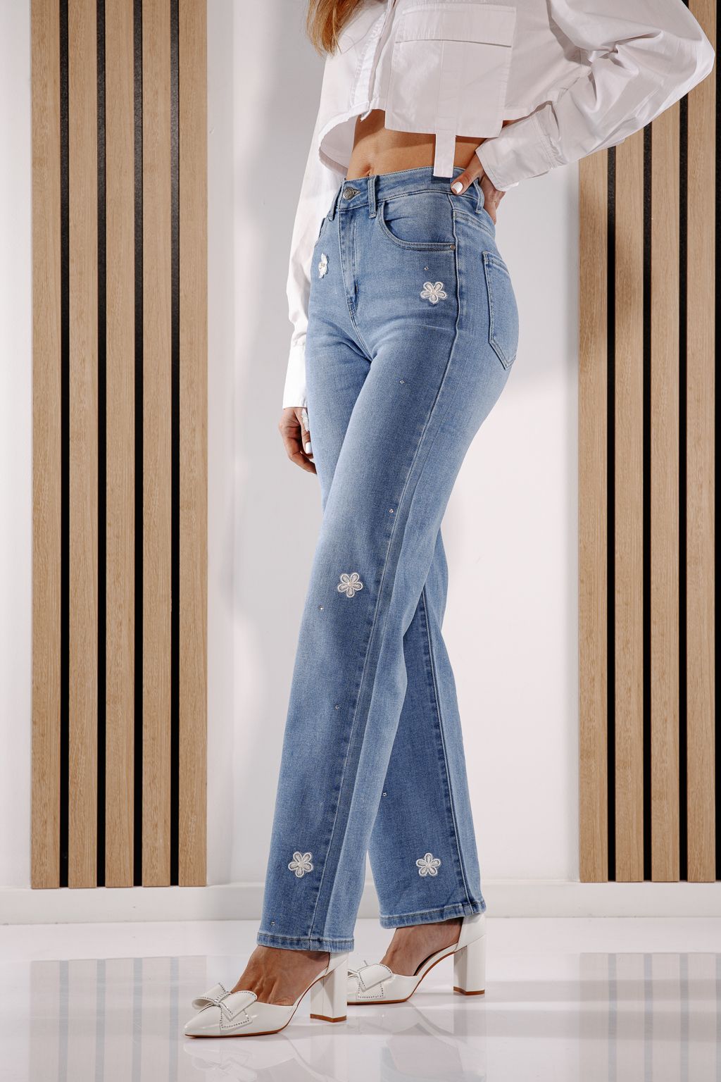 Női trapéz farmer  Alane kék #A1374