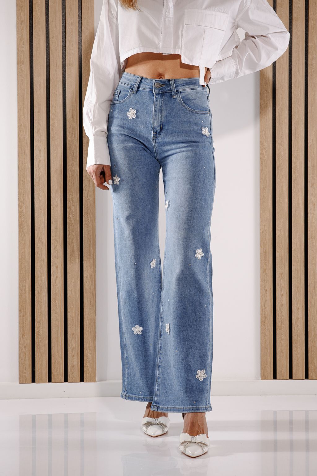 Női trapéz farmer  Alane kék #A1374