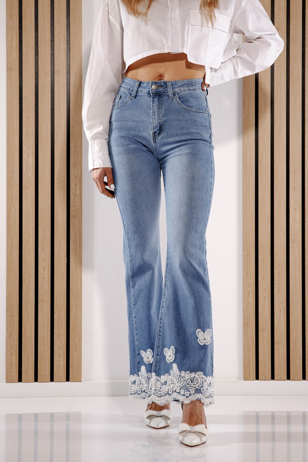 Női trapéz farmer  Ayane kék #A1375