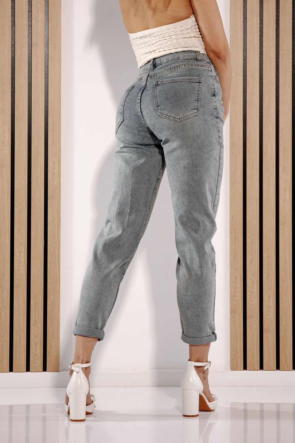 Női Baggy Fit farmernadrágok Olga kék #A1381