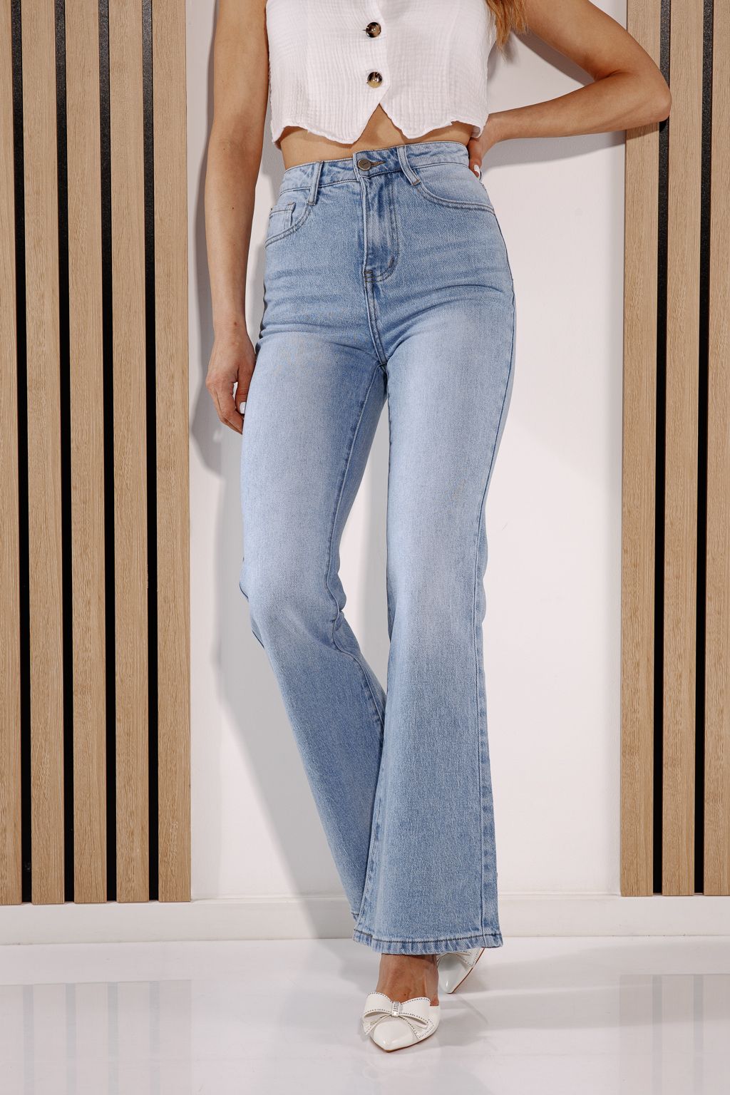 Női trapéz farmer  Beatriz kék #A1376