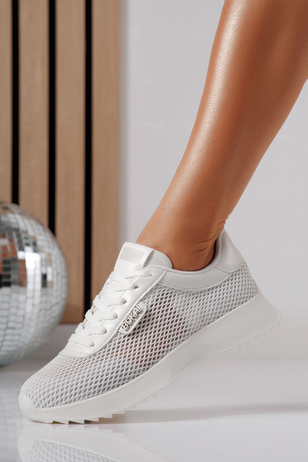 Női sportcipők fehéri textil anyagból készült Elah #24463