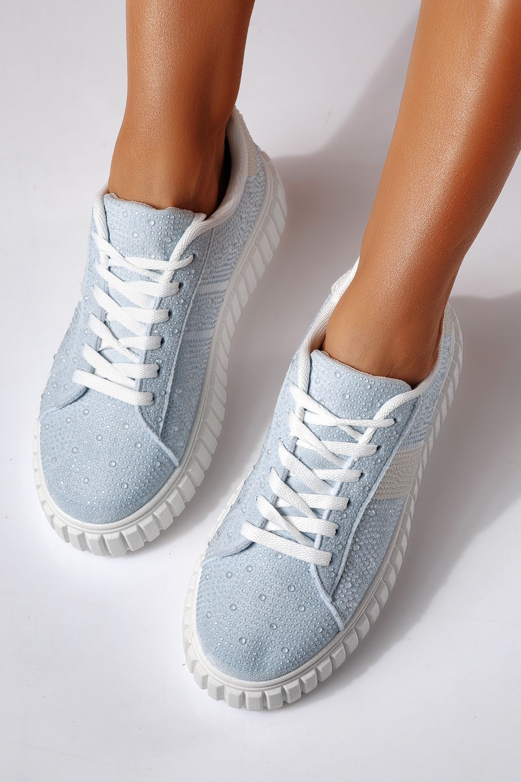 Női kék velúr tornacipő Loris #24400