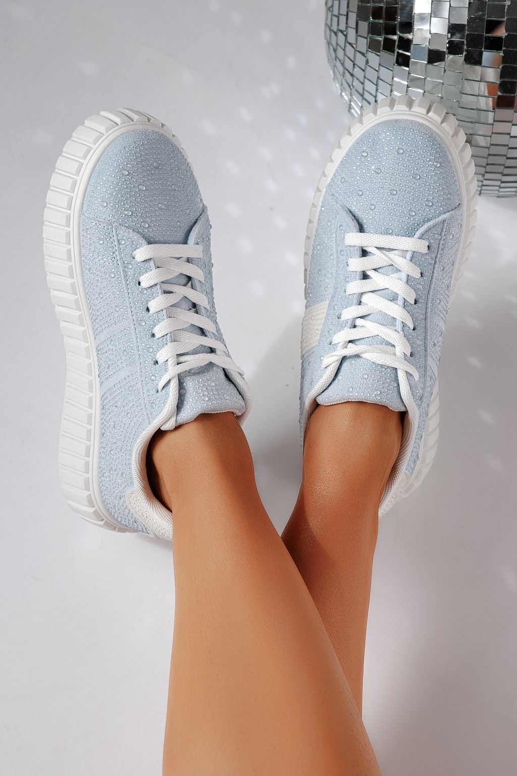 Női kék velúr tornacipő Loris #24400