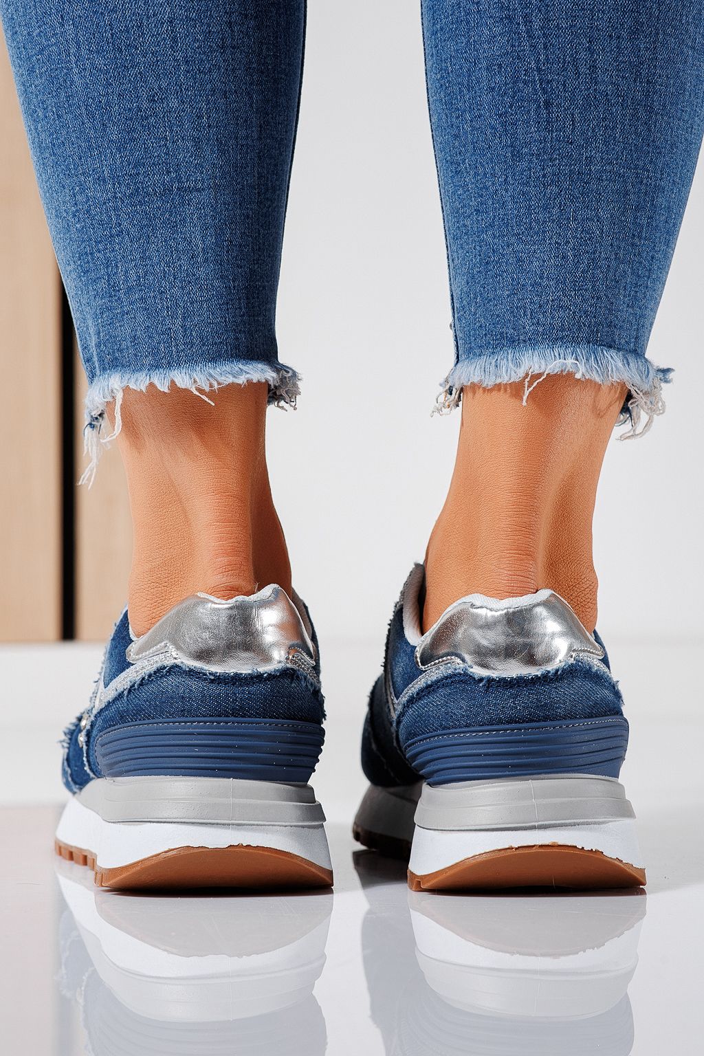 Női kék textil tornacipő Elsa #24497