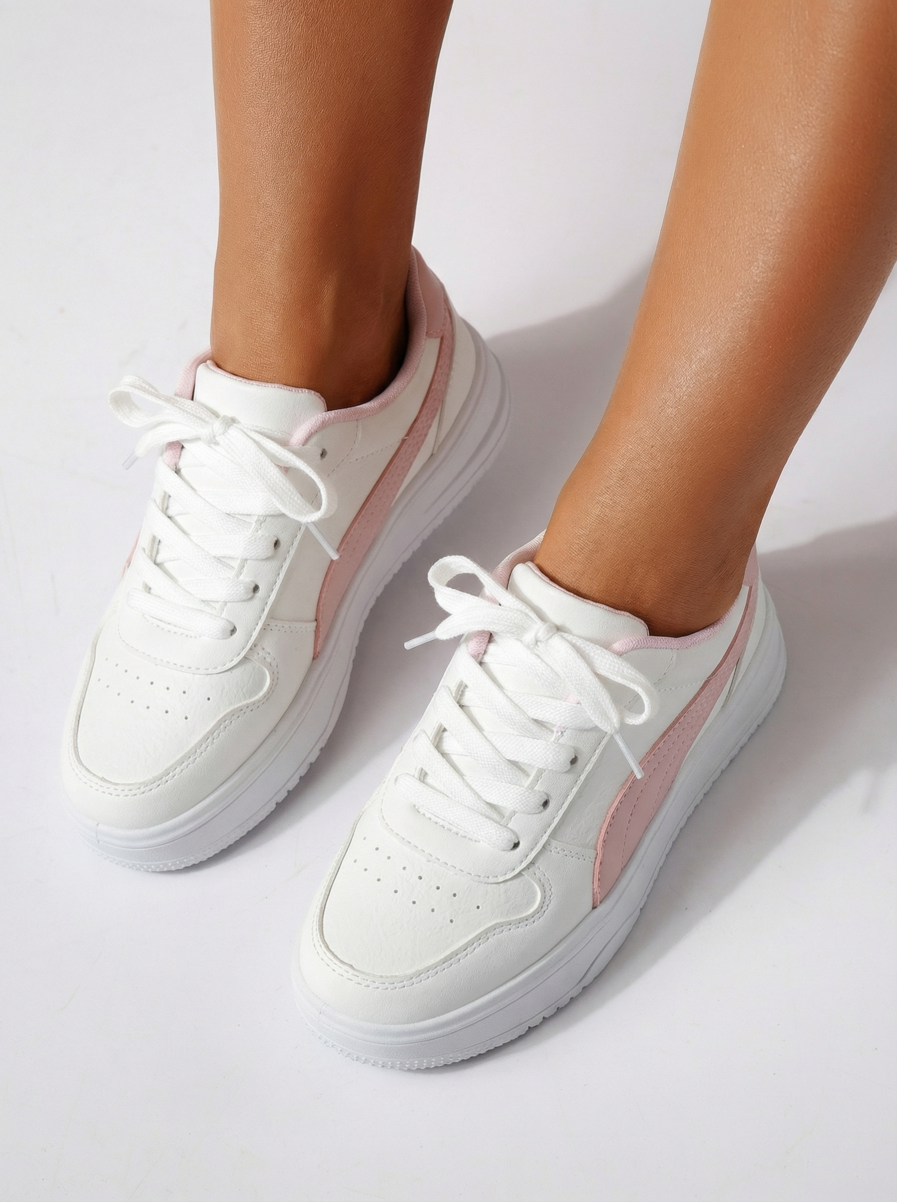 Női sportcipők rózsaszín öko bőrből készült Natalia #24501