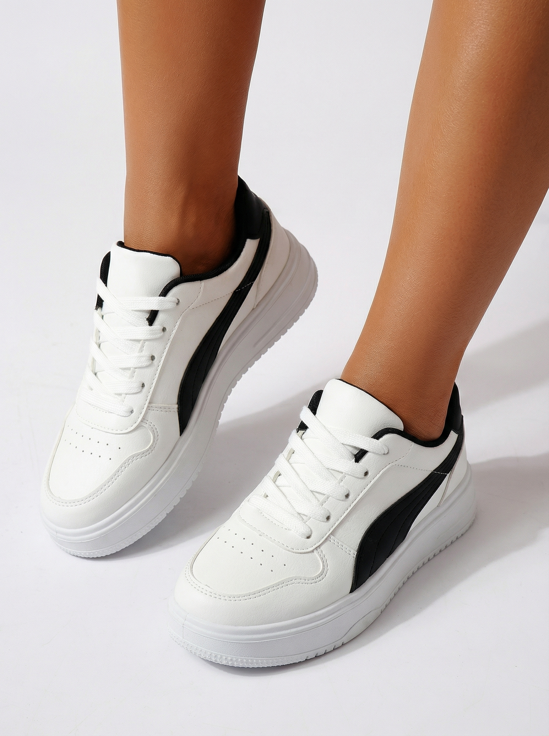 Női sportcipők fehér öko bőrből készült Natalia #24500