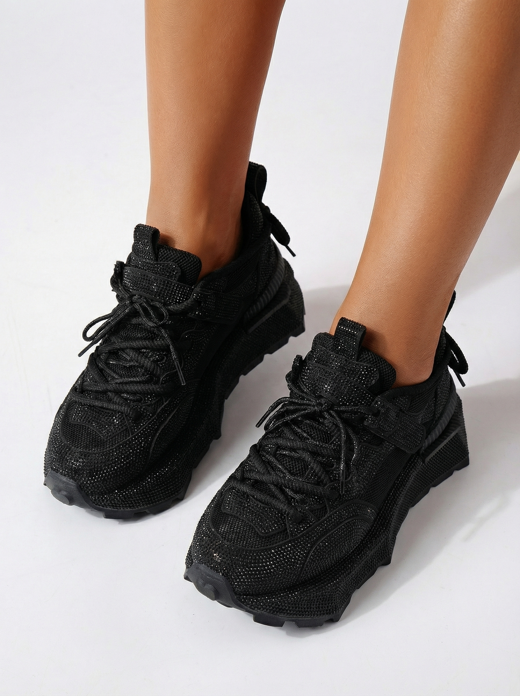 Női sportcipők fekete textil anyagból készült Ester #24509