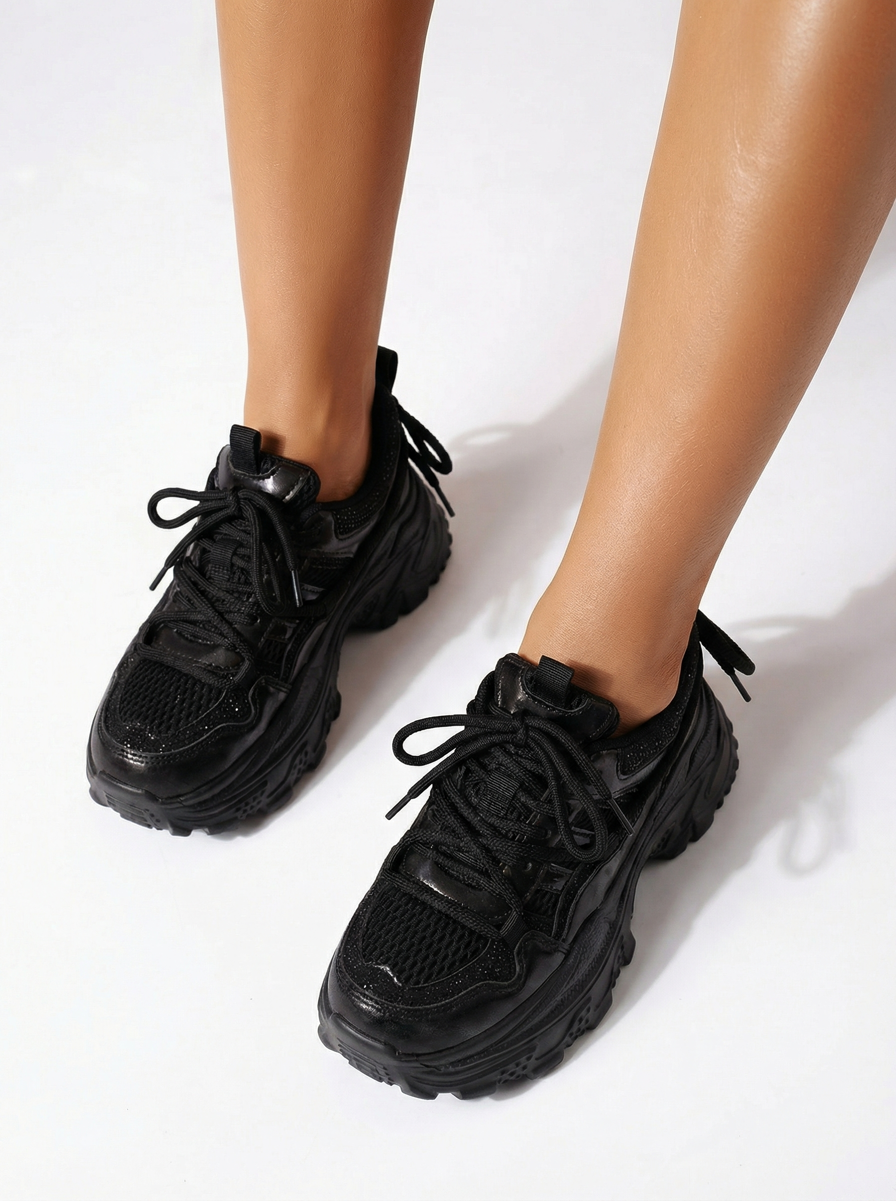 Női sportcipők fekete textil anyagból készült Ianca #24514