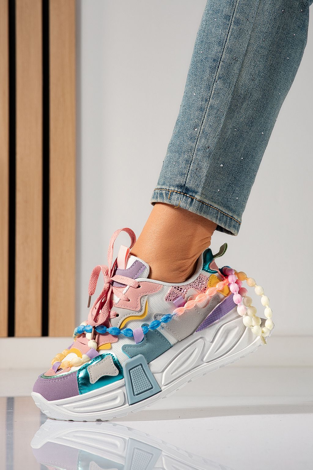 Tarka női tornacipő ökobőrből Maddy #24531