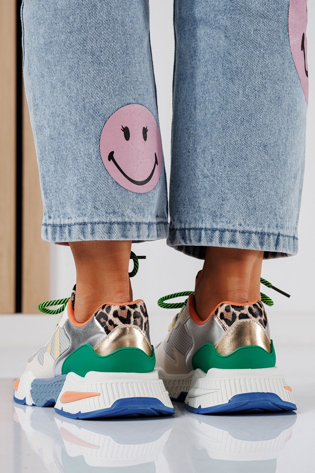 Devi Női Sportcipő Leopárd Ökológiai Bőrből #24546