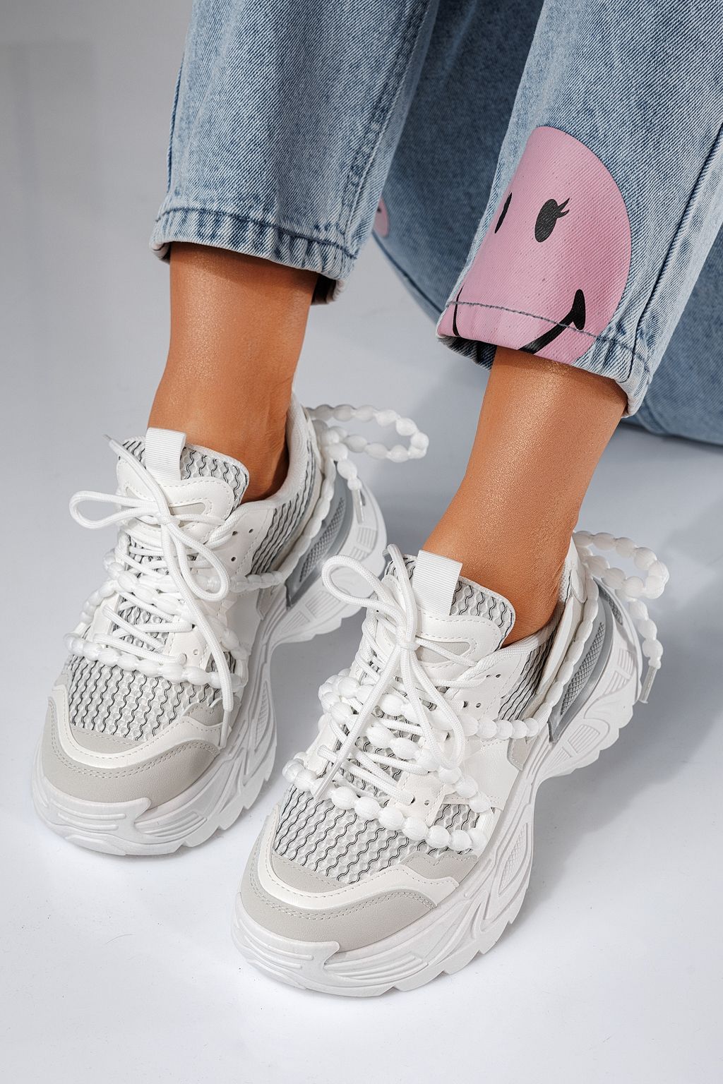 Evi Női Sportcipő Fehér Ökológiai Bőrből #24551