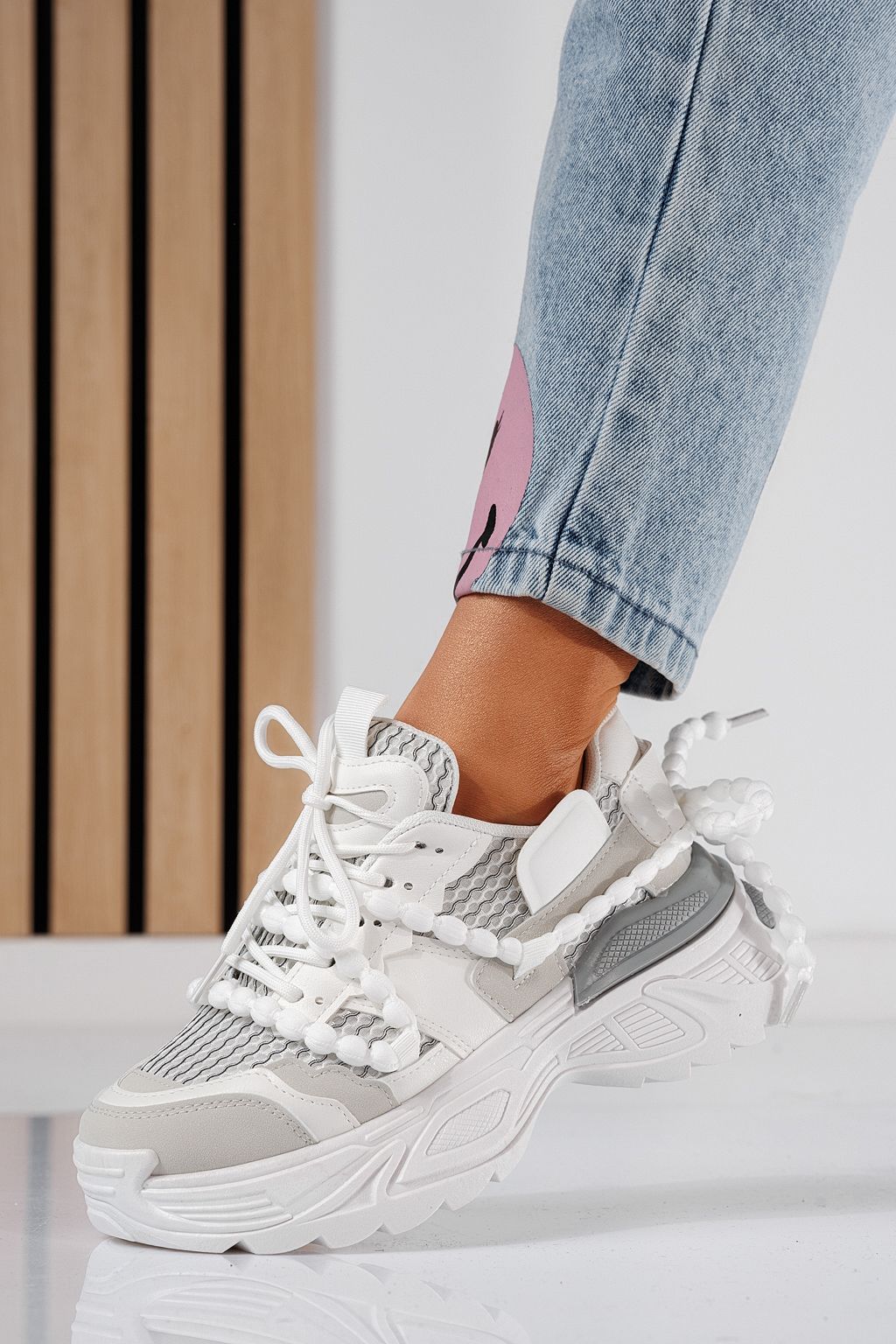 Evi Női Sportcipő Fehér Ökológiai Bőrből #24551