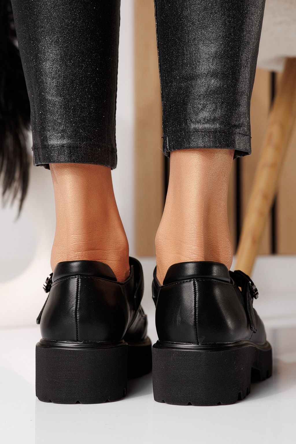 Zinnia Női Alkalmi Cipő Fekete Ökológiai Bőrből #24562