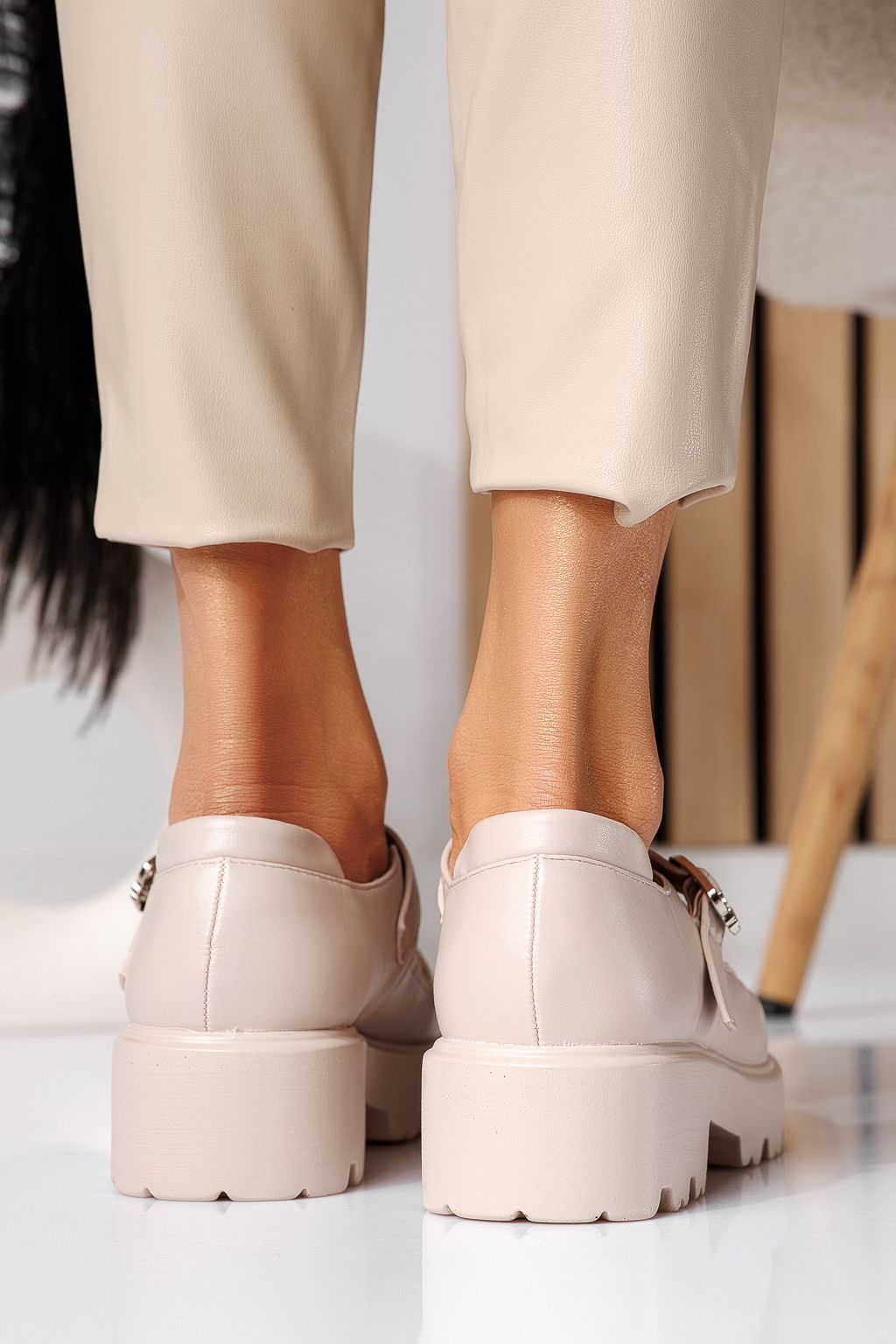 Zinnia Női Alkalmi Cipő Bézs Ökológiai Bőrből #24564