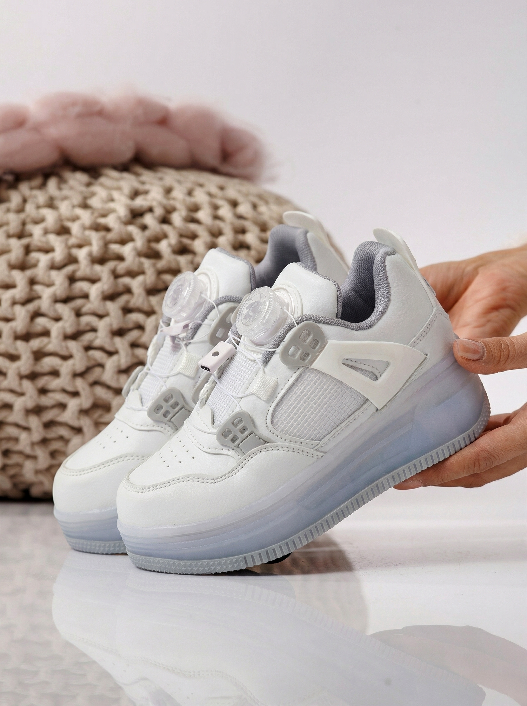 Görkorcsolya fehér öko bőrből készült Helys2 #24571