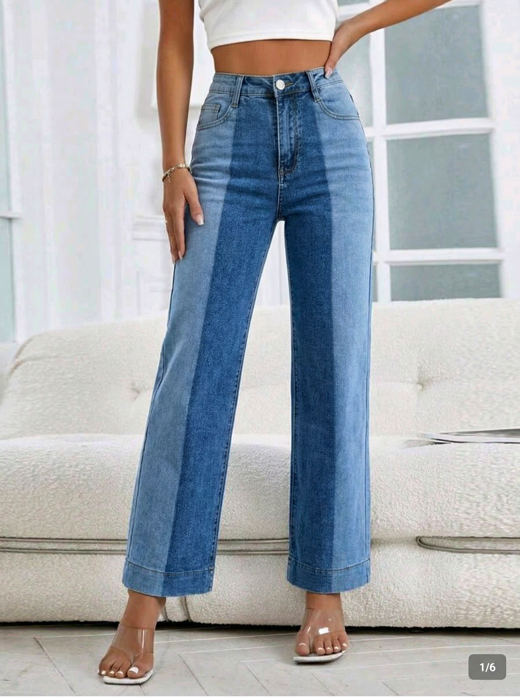 Női trapéz farmer Gilda kék #A1409