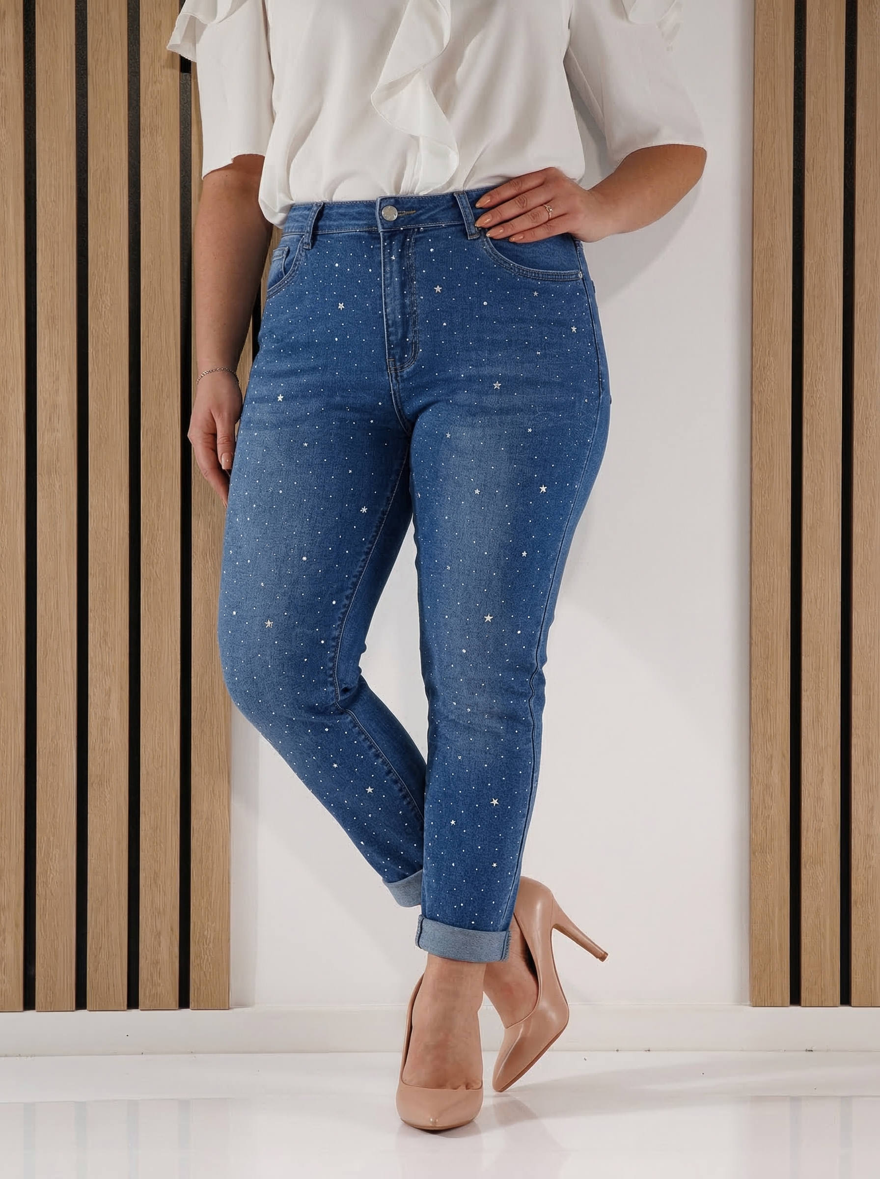 Női Baggy Fit farmer Valeria kék #A1398