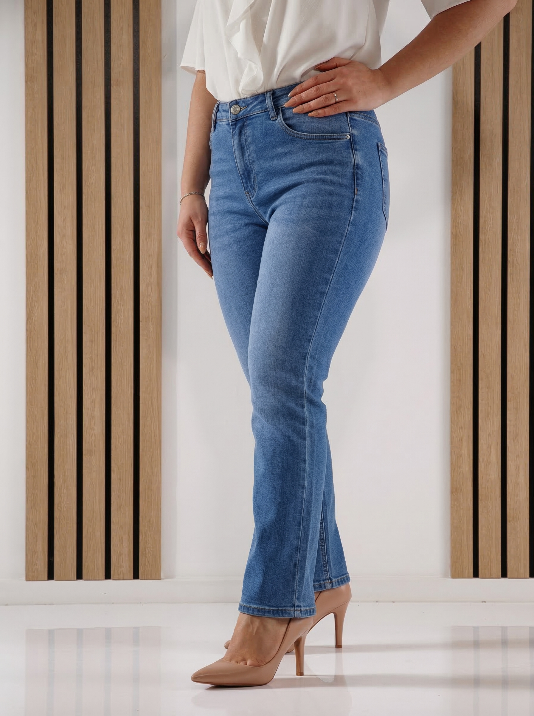 Női trapéz farmer Anisa kék #A1403