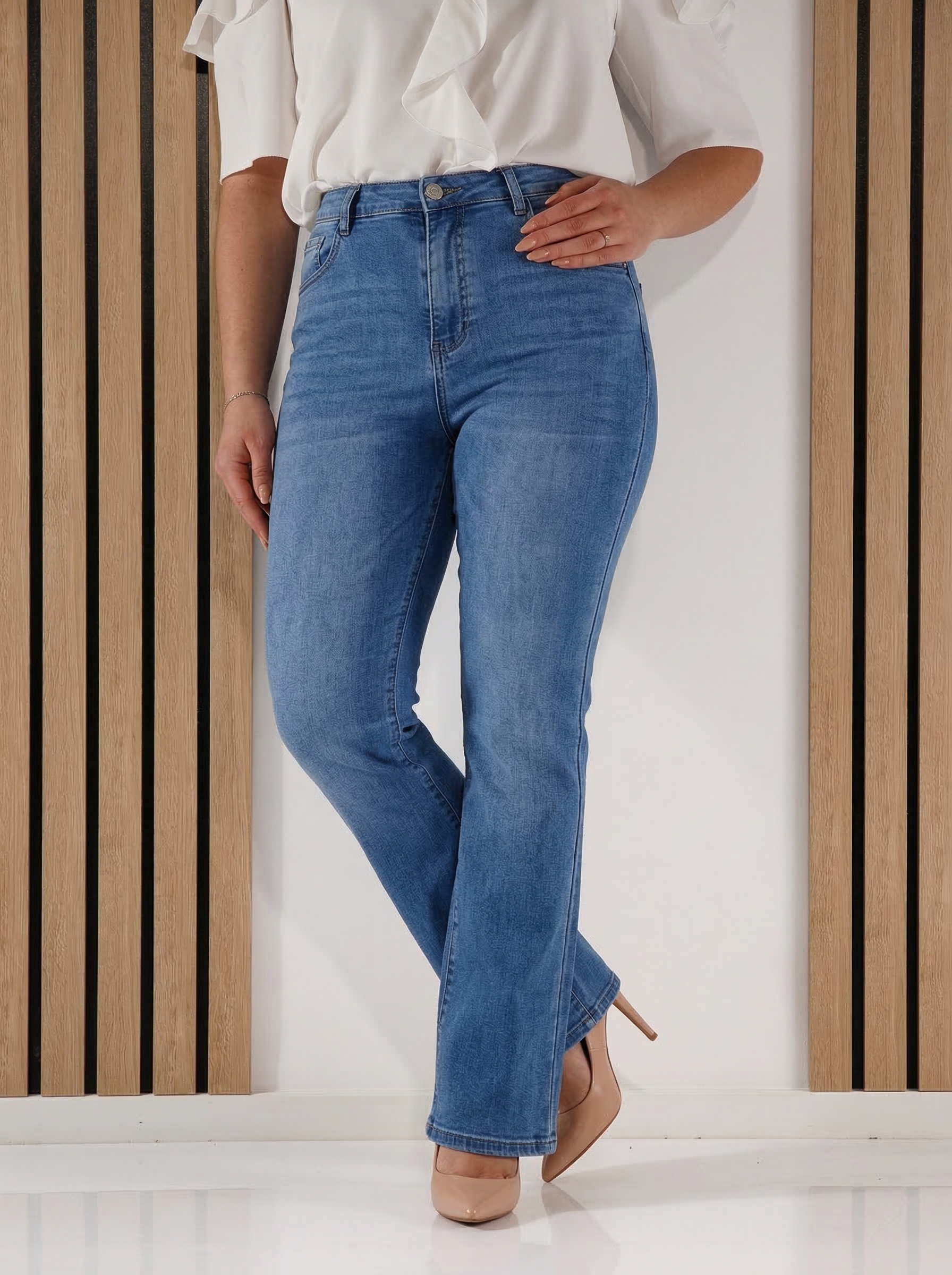 Női trapéz farmer Anisa kék #A1403