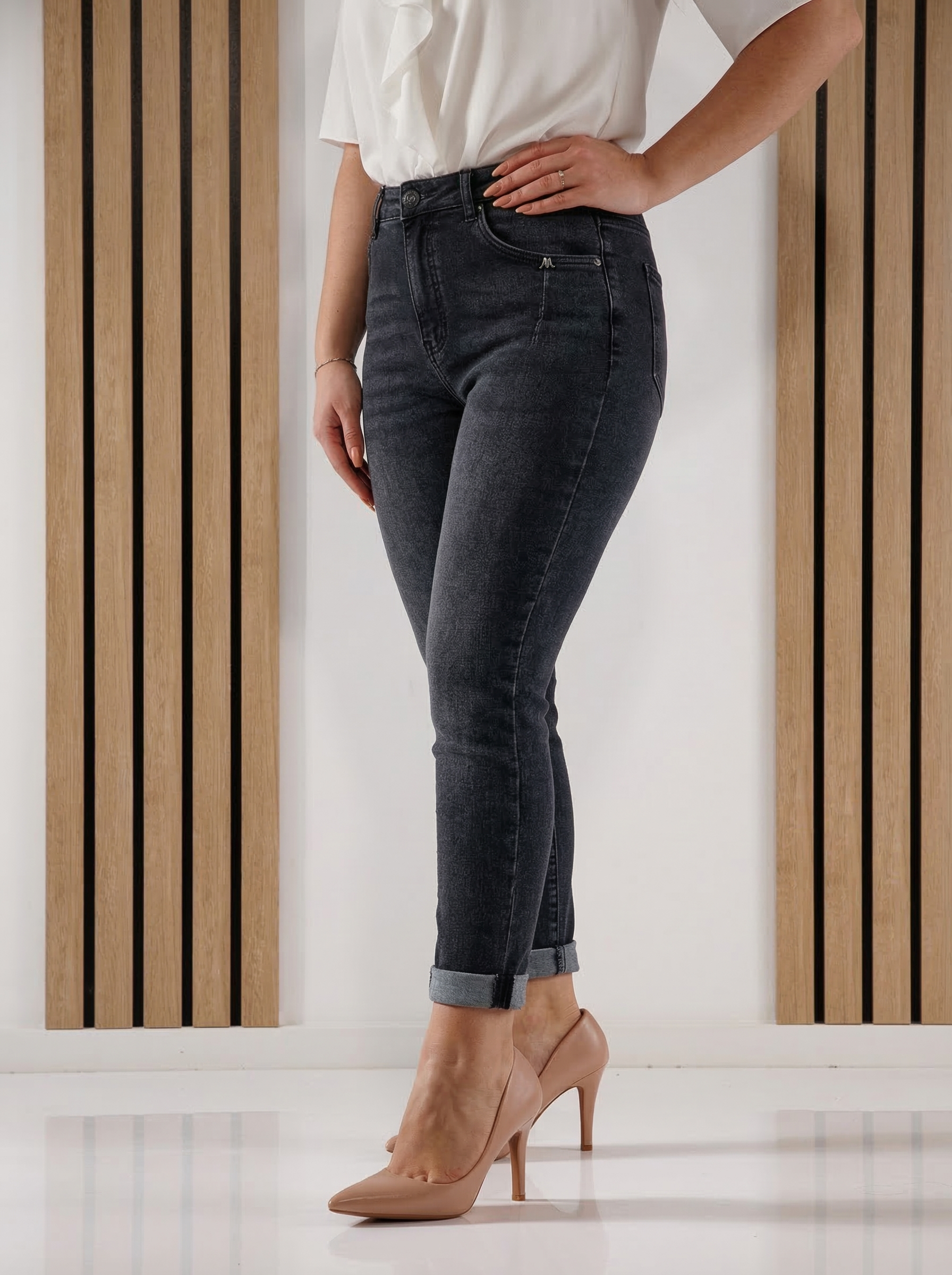 Női Baggy Fit farmer Amira szürke #A1402