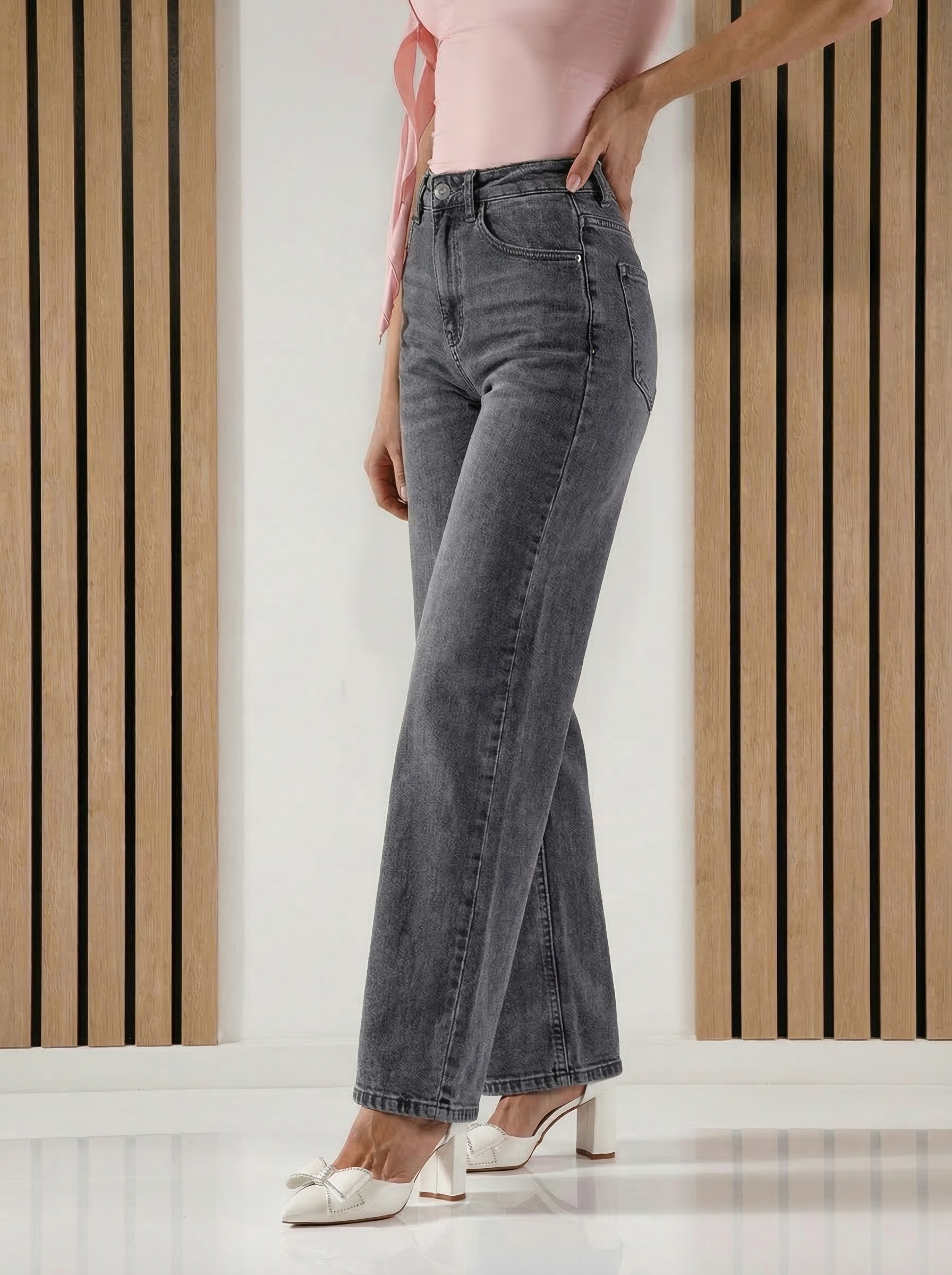 Női trapéz farmer Casiana szürke #A1407