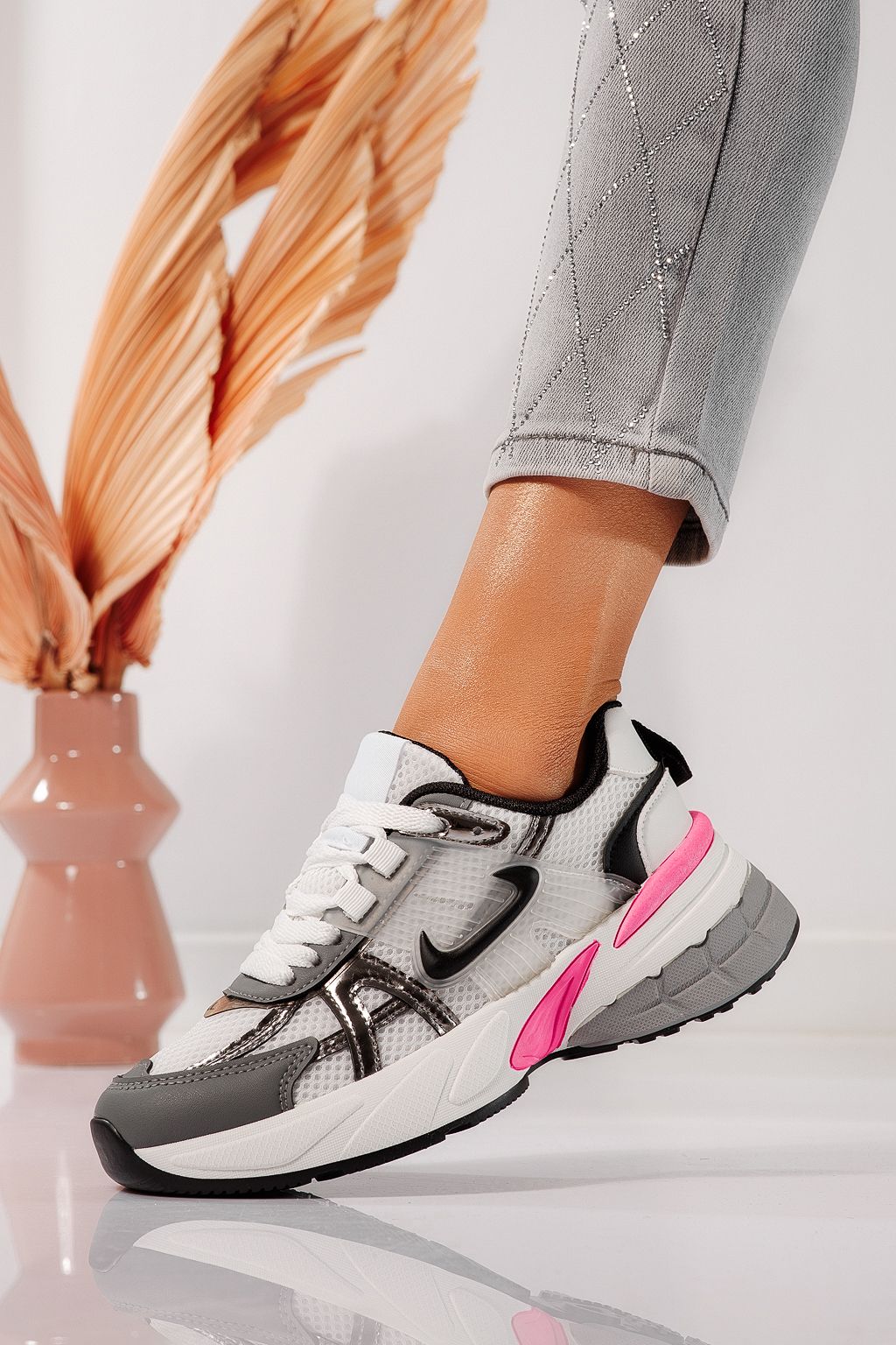 Női fehér tornacipő ökobőrből Amy #24604