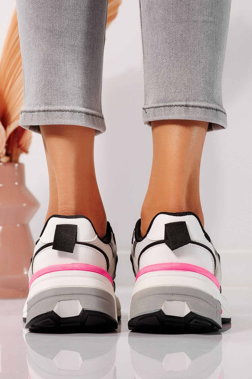 Női fehér tornacipő ökobőrből Amy #24604