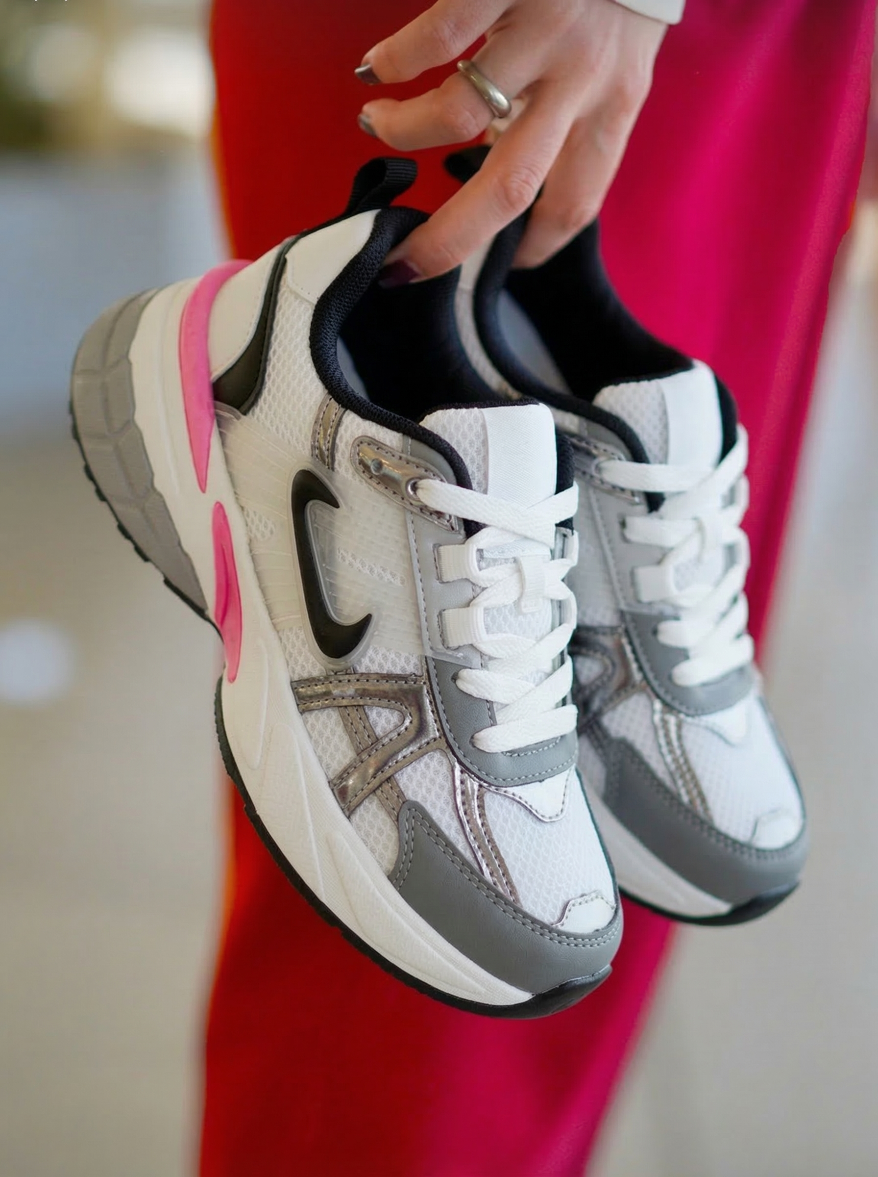 Női fehér tornacipő ökobőrből Amy #24604