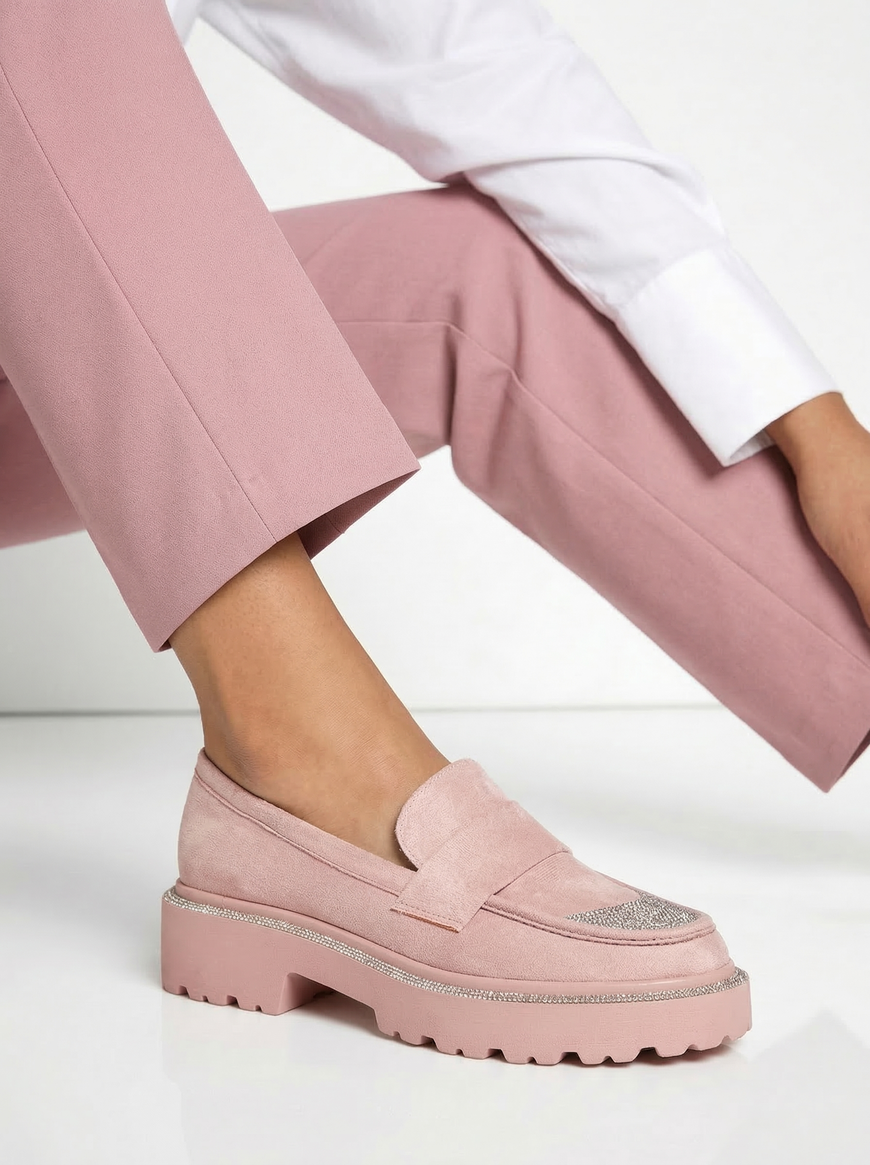 Neo Női Alkalmi Cipő Rózsaszín Ökológiai Bőrből Velúr #18566