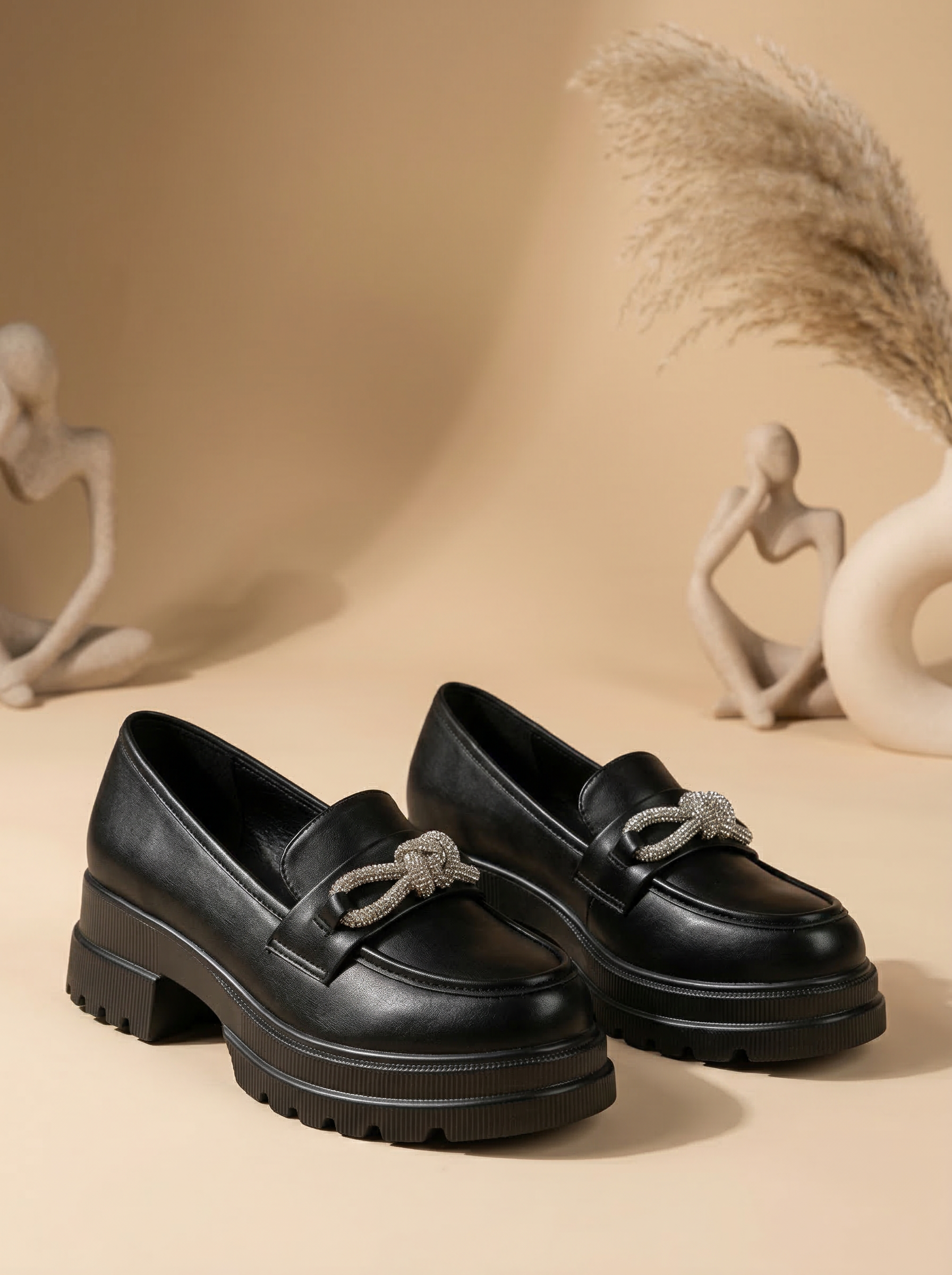 Ava Női Alkalmi Cipő Fekete Ökológiai Bőrből #18307