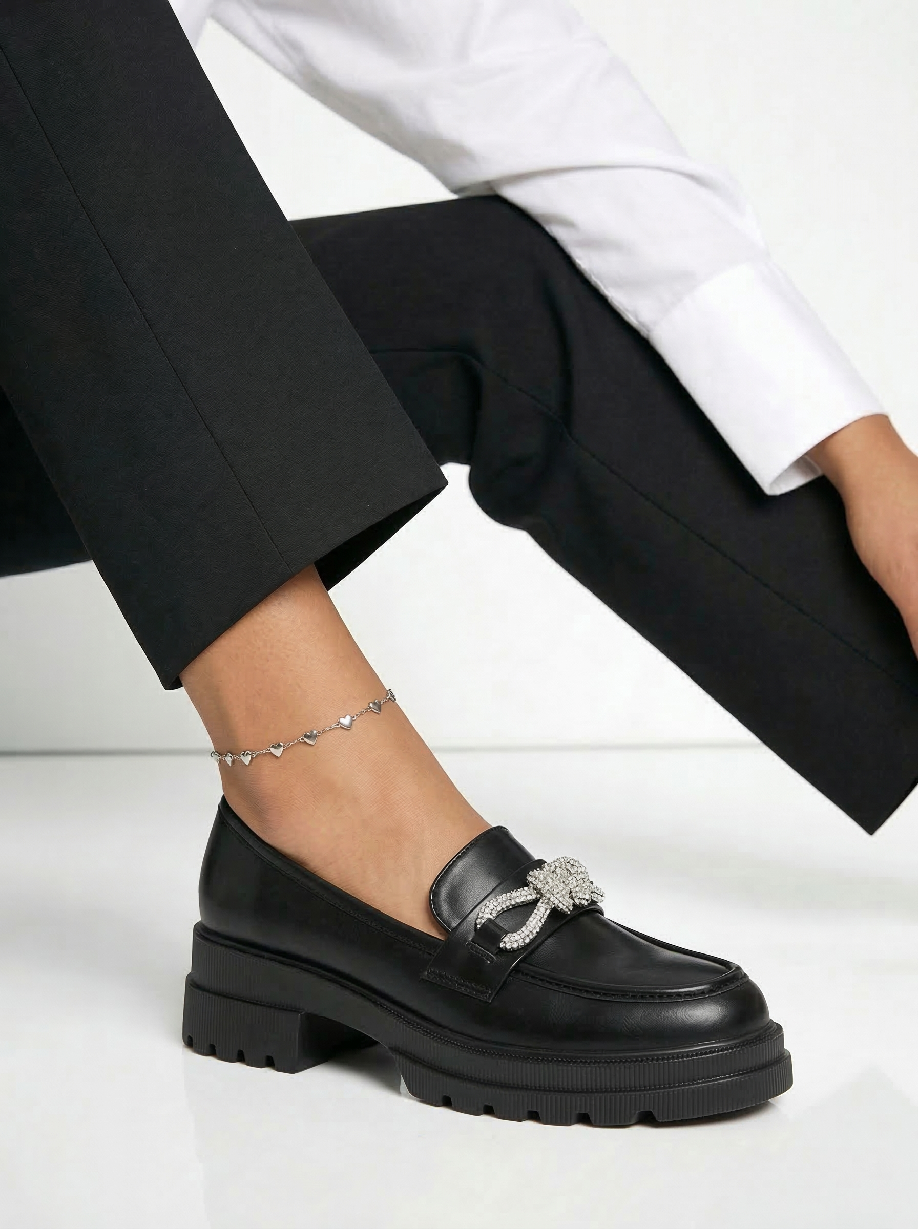 Ava Női Alkalmi Cipő Fekete Ökológiai Bőrből #18307