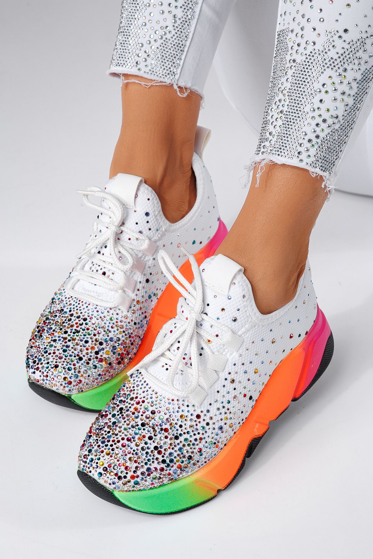 Többszínű női textil tornacipők Maria #24607