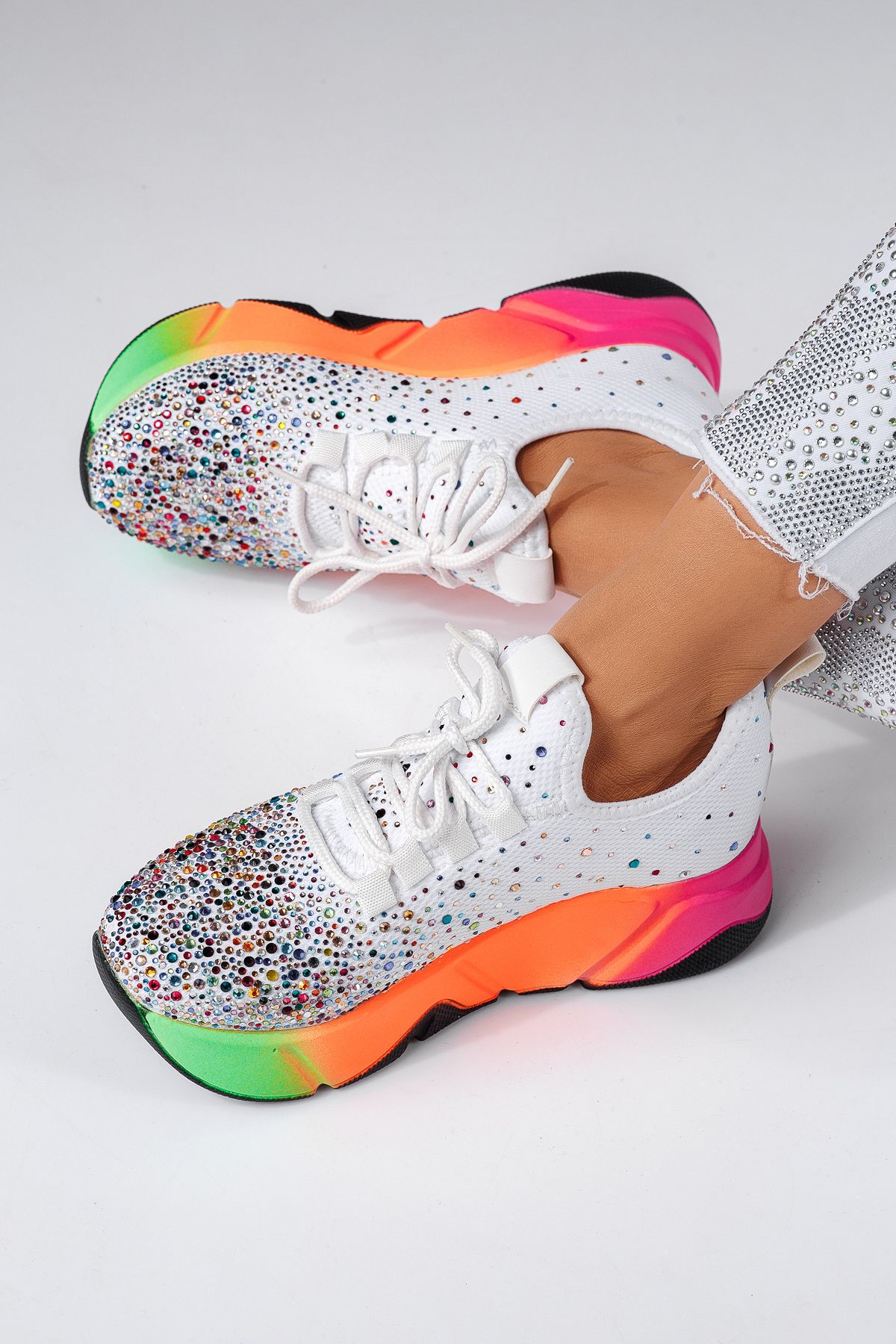 Többszínű női textil tornacipők Maria #24607