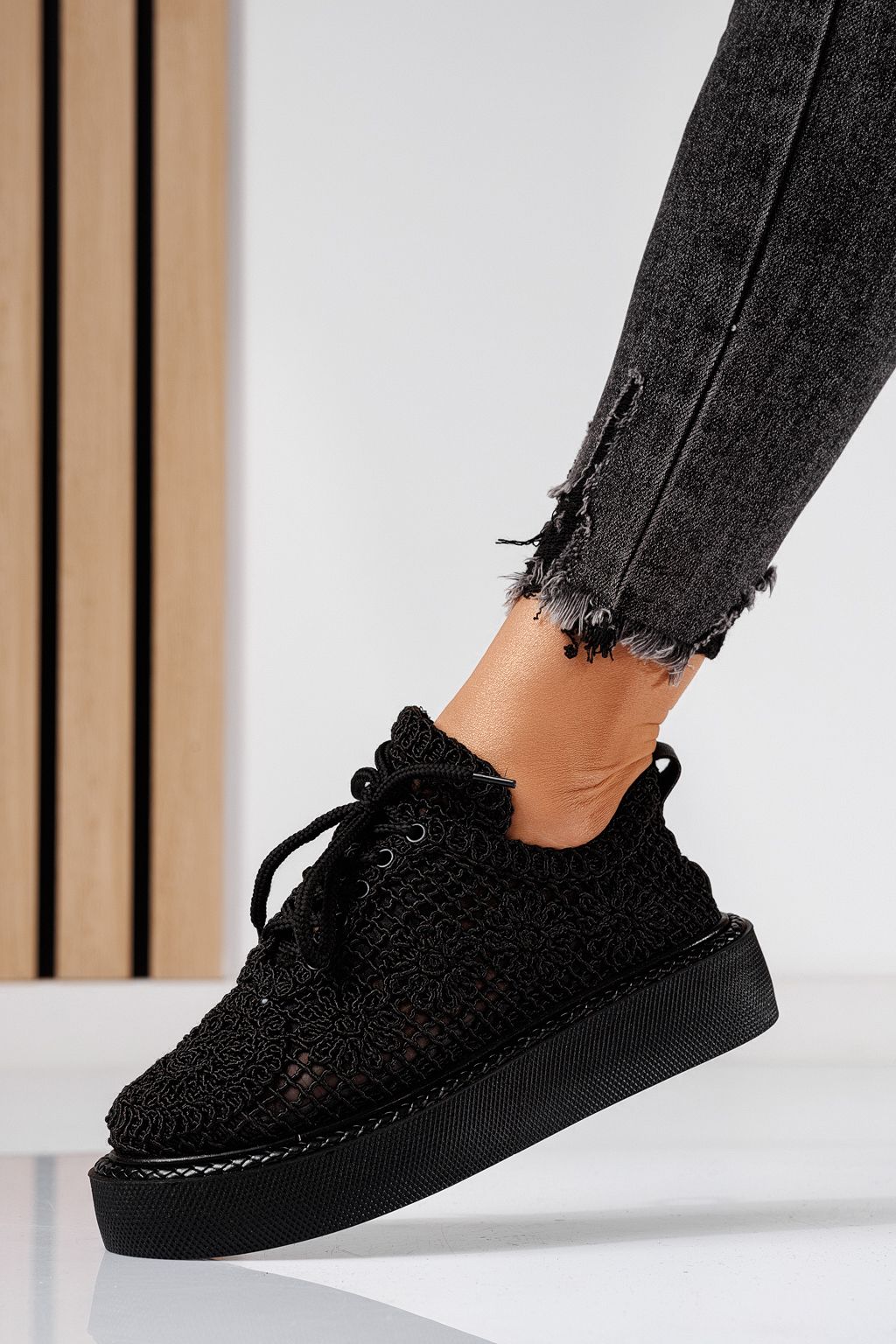 Asha Női Alkalmi Cipő Fekete Textil Anyagból #24613