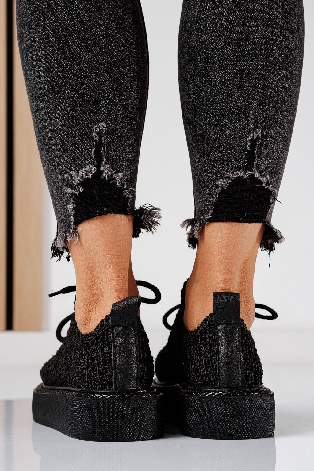 Asha Női Alkalmi Cipő Fekete Textil Anyagból #24613