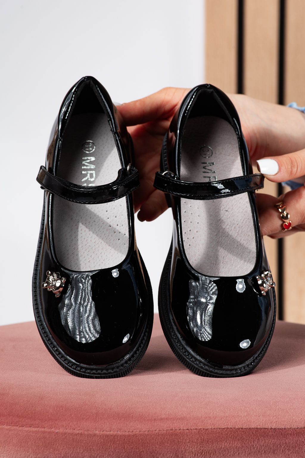 Lány fekete lakkcipő Maria #24631