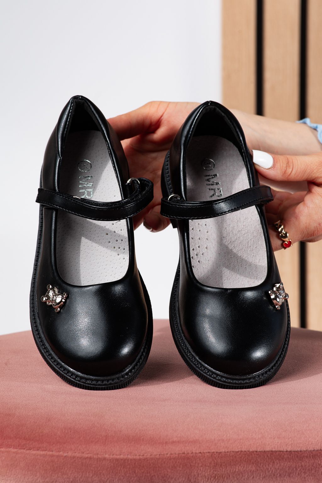 Fekete lány cipő eco-bőrből Maria #24632