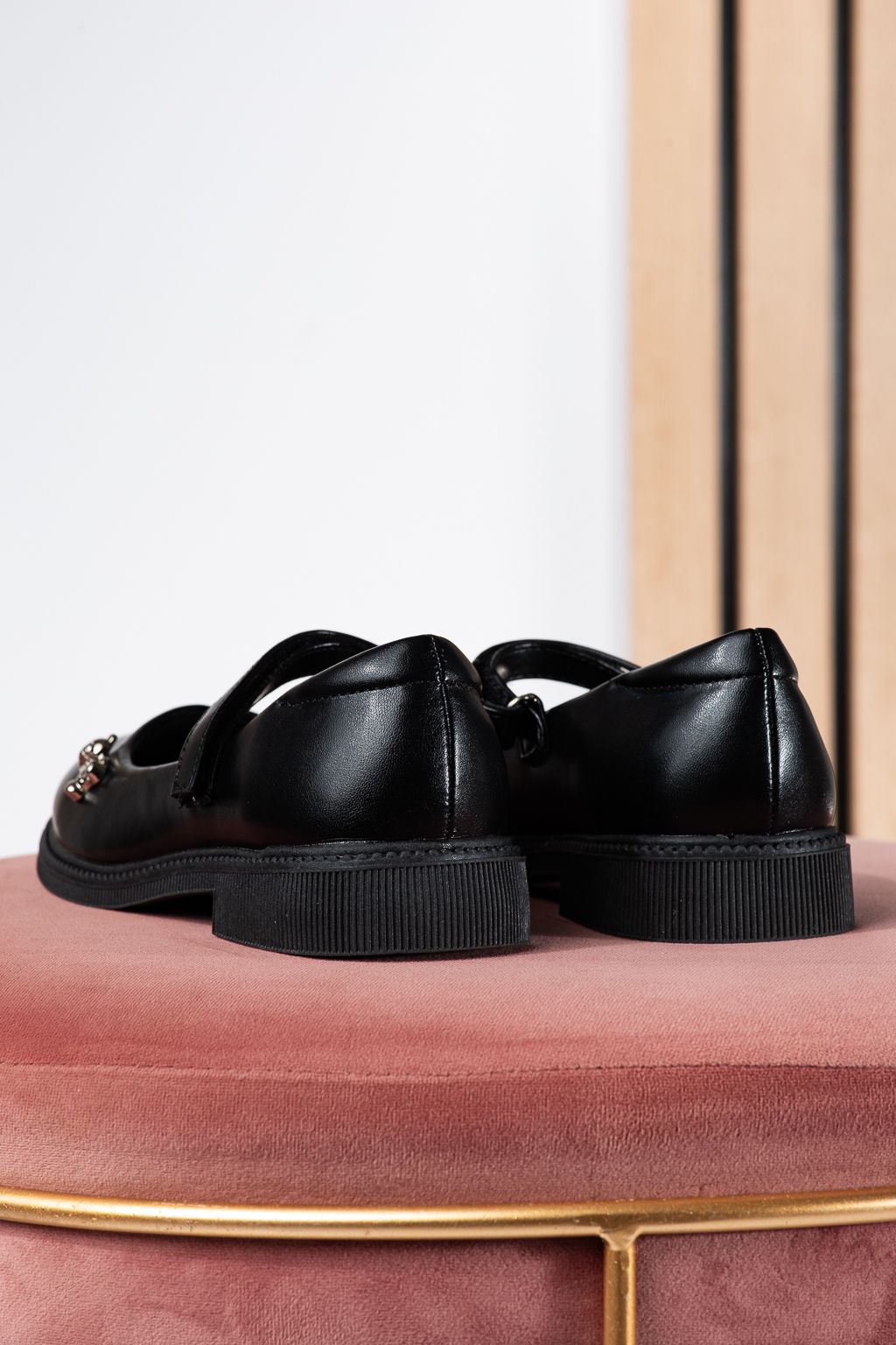 Fekete lány cipő eco-bőrből Maria #24632