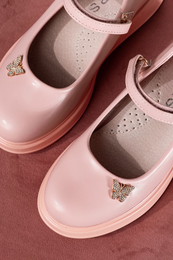 Rózsaszín lány cipő eco-bőrből Sara2 #24647