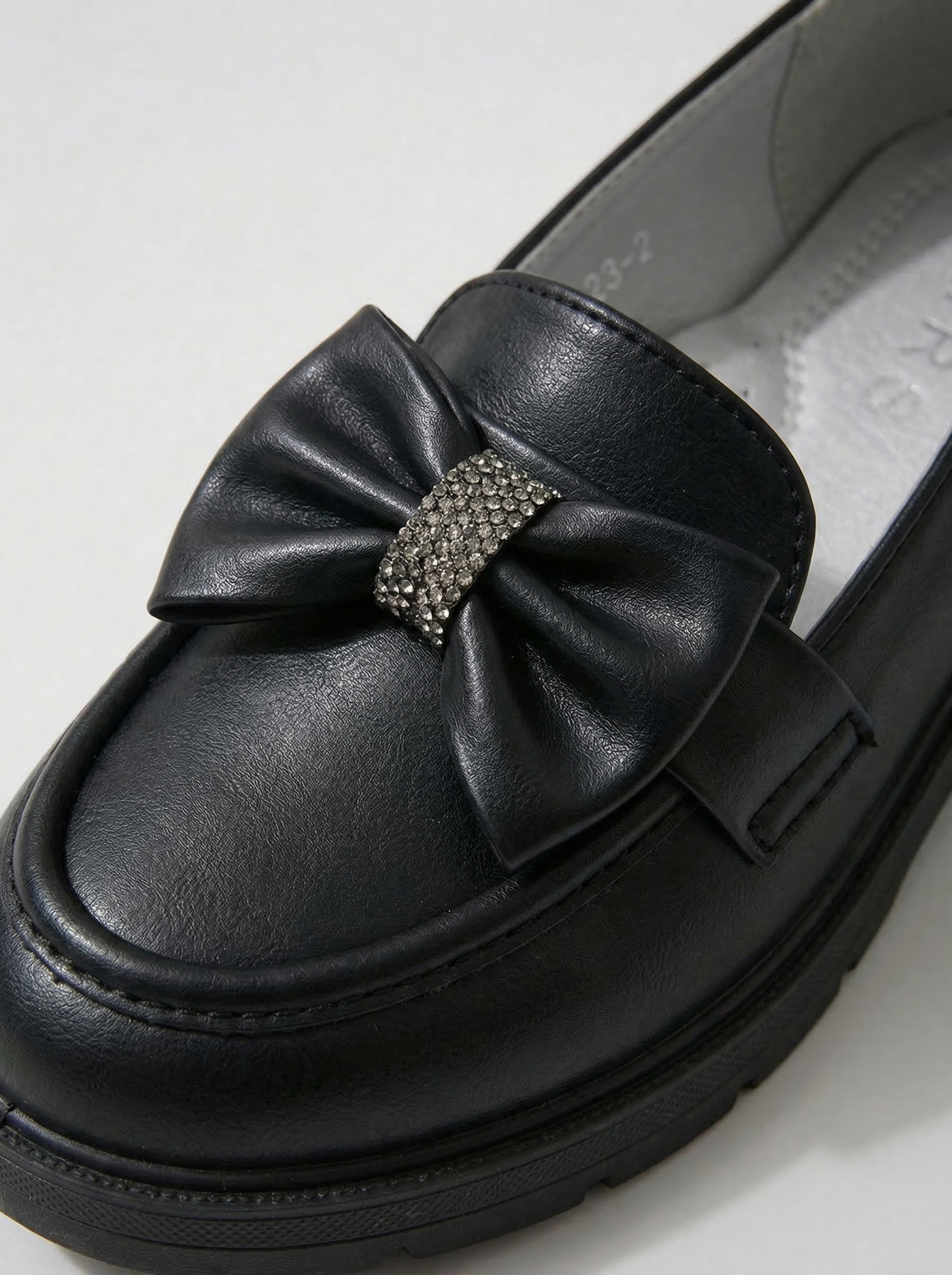 Lány Cipők fekete öko bőrből készült Alda2 #24620