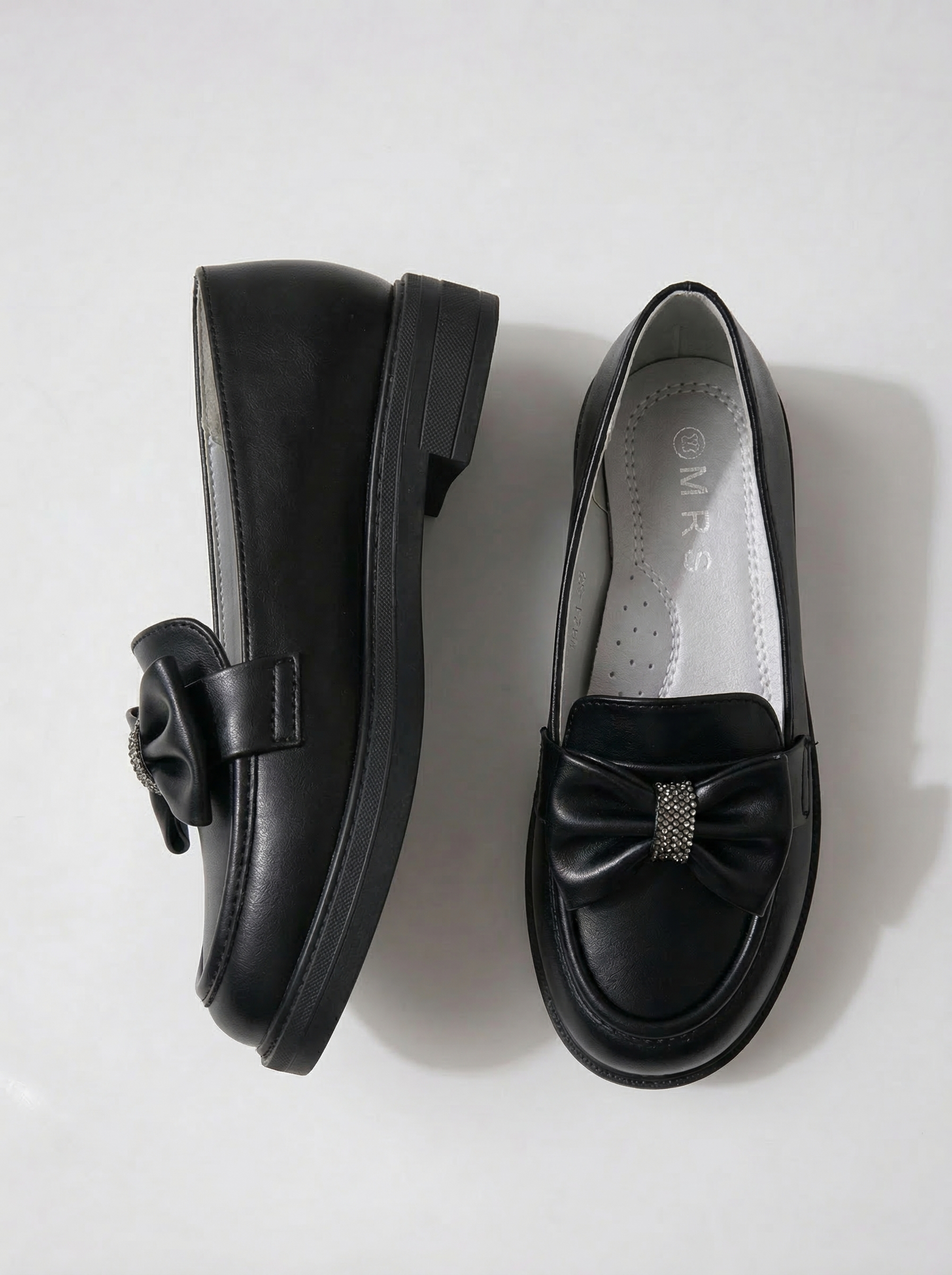 Lány Cipők fekete öko bőrből készült Alda2 #24620