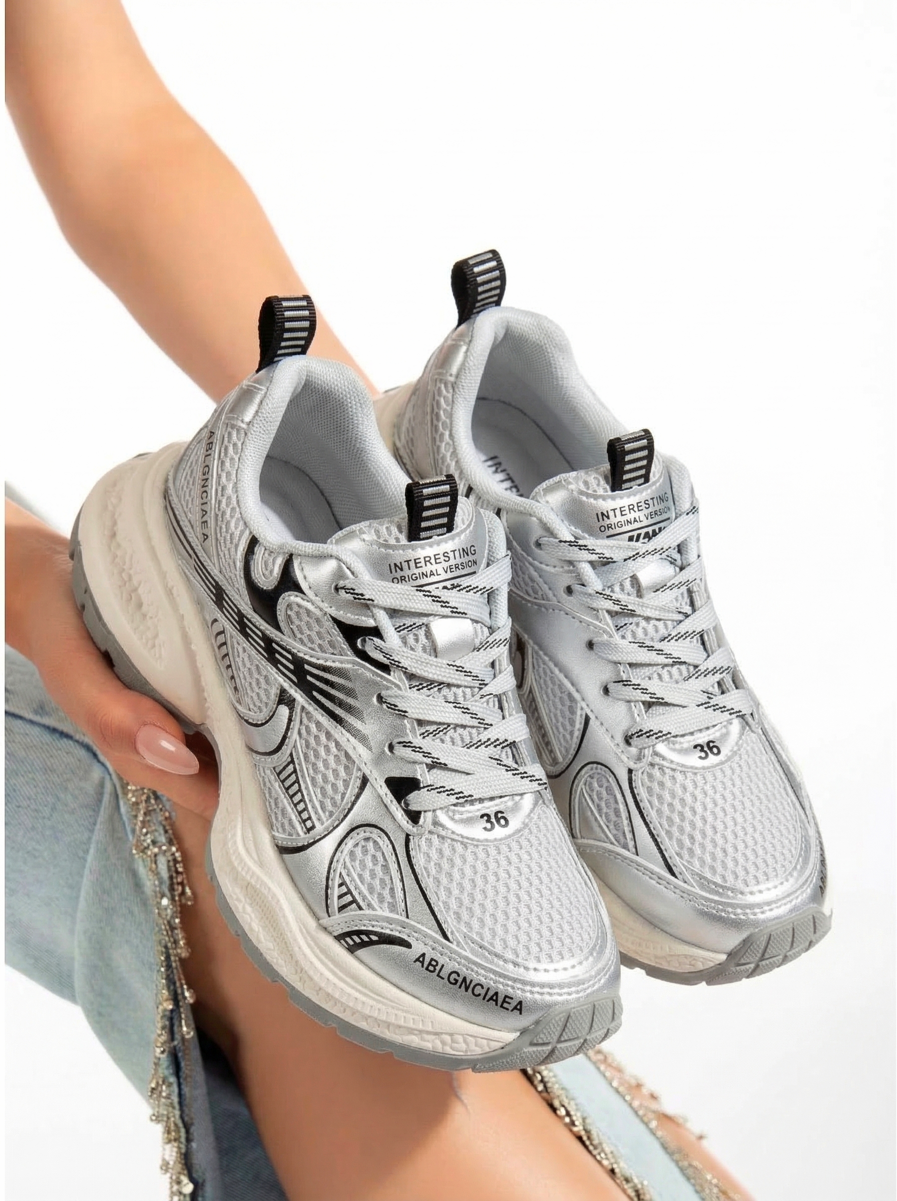 Iris Női Sportcipő Szürke Textil Anyagból #20733