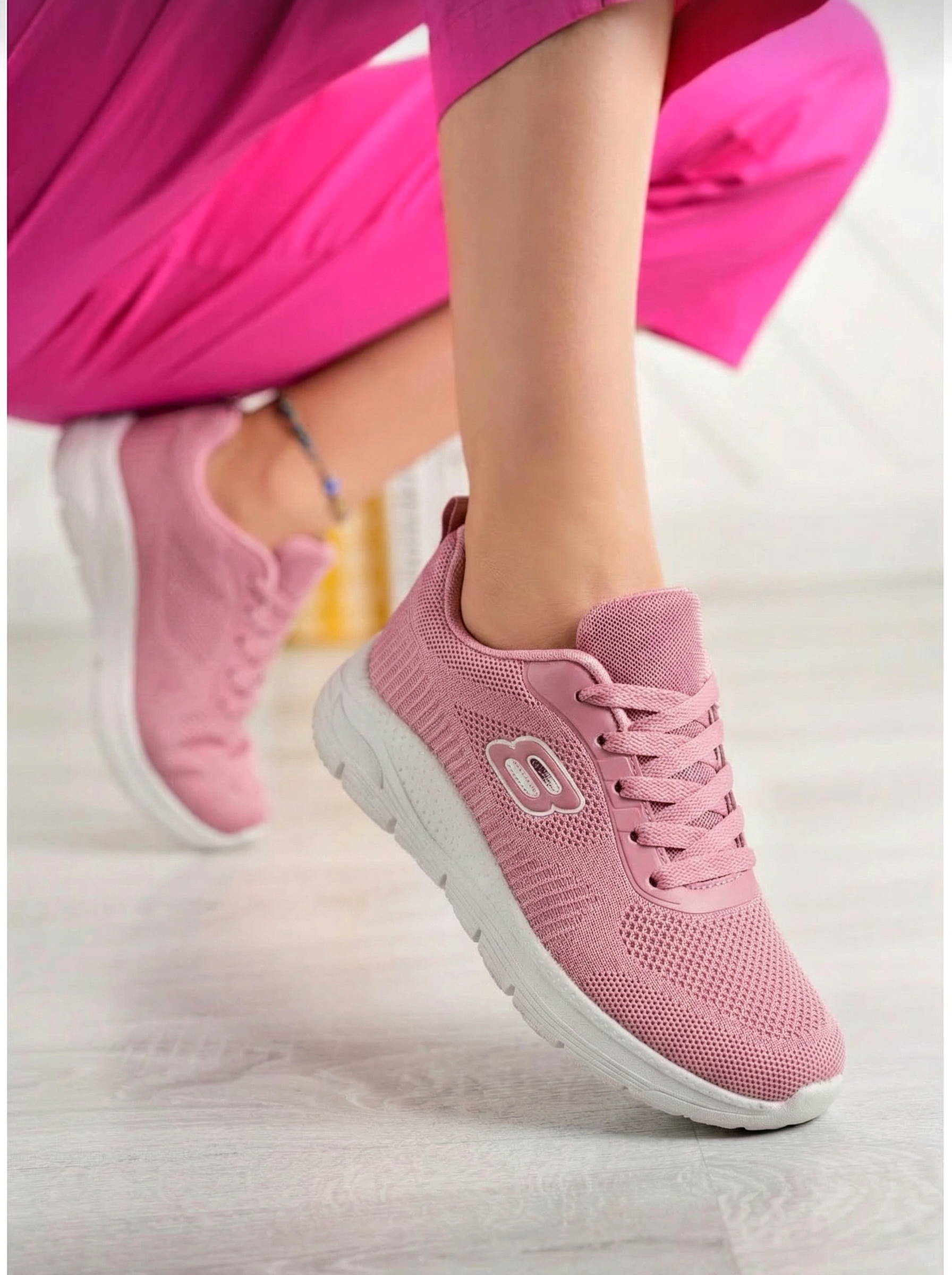 Mia Női Sportcipő Rózsaszín Textil Anyagból #18455