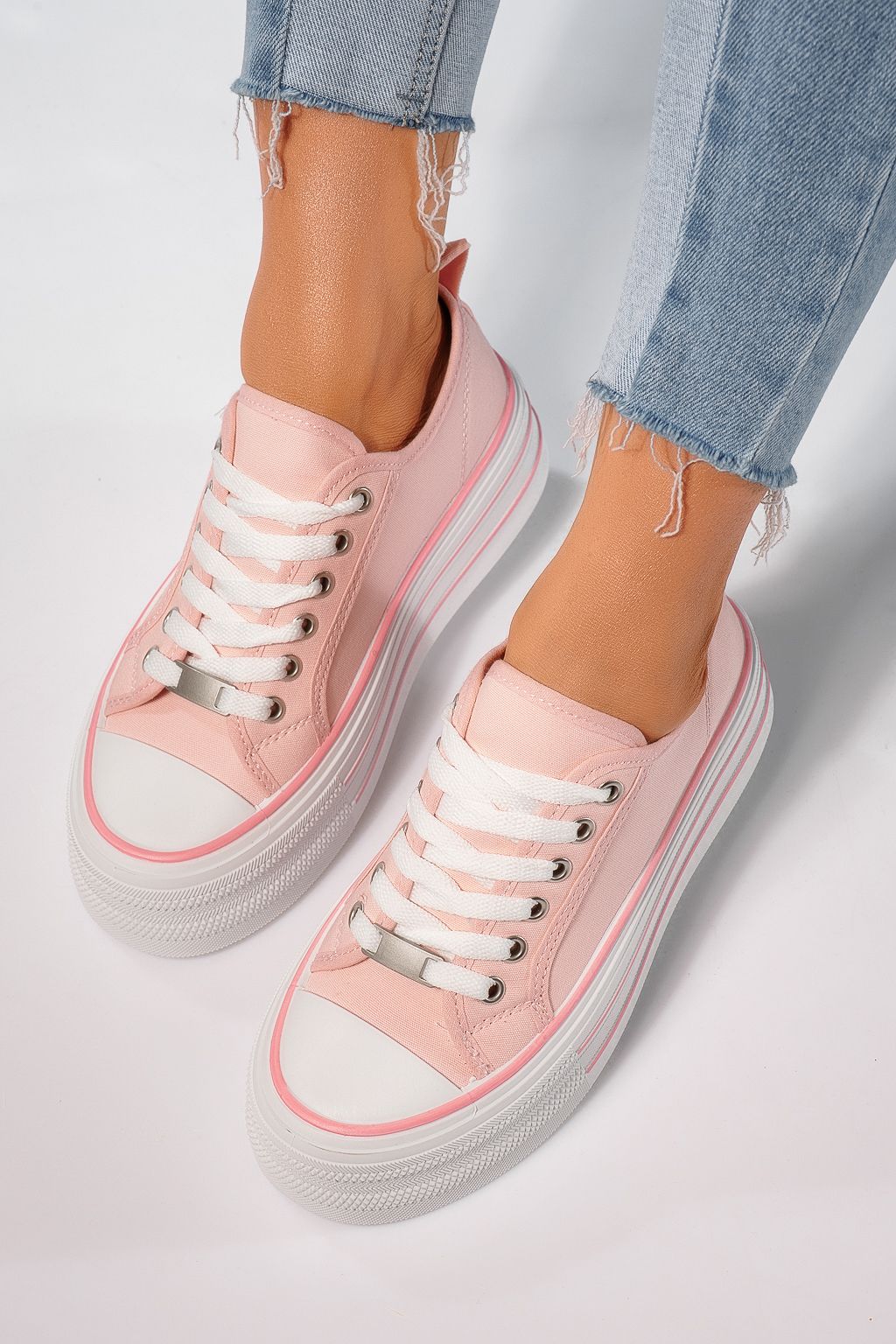 Rózsaszín női tornacipő textil Sophia #24725