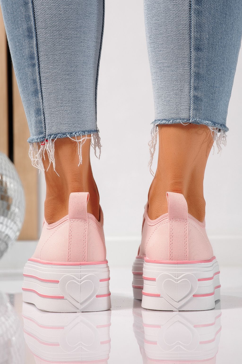 Rózsaszín női tornacipő textil Sophia #24725