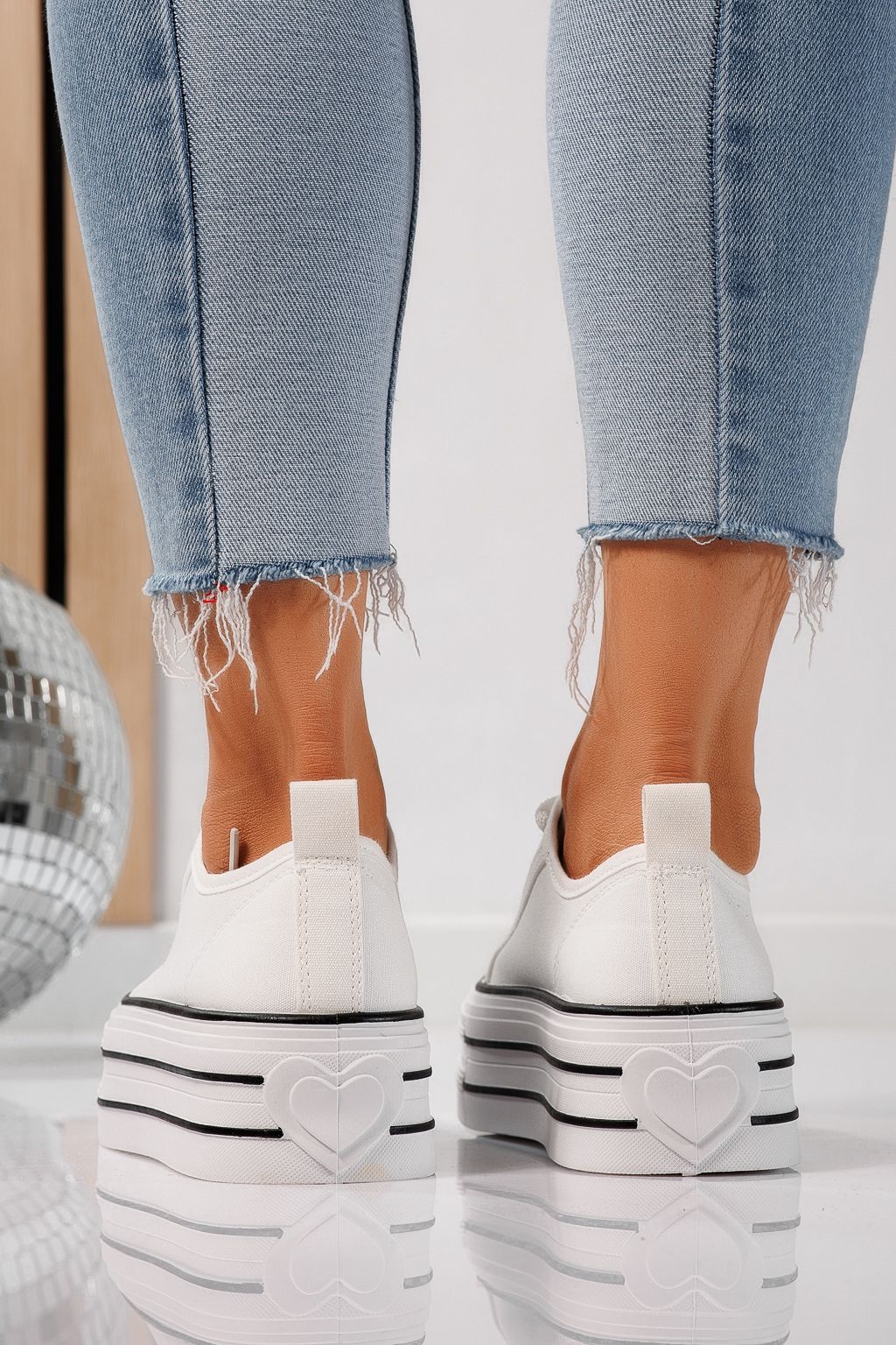 Fehér női tornacipő textil Sophia #24728